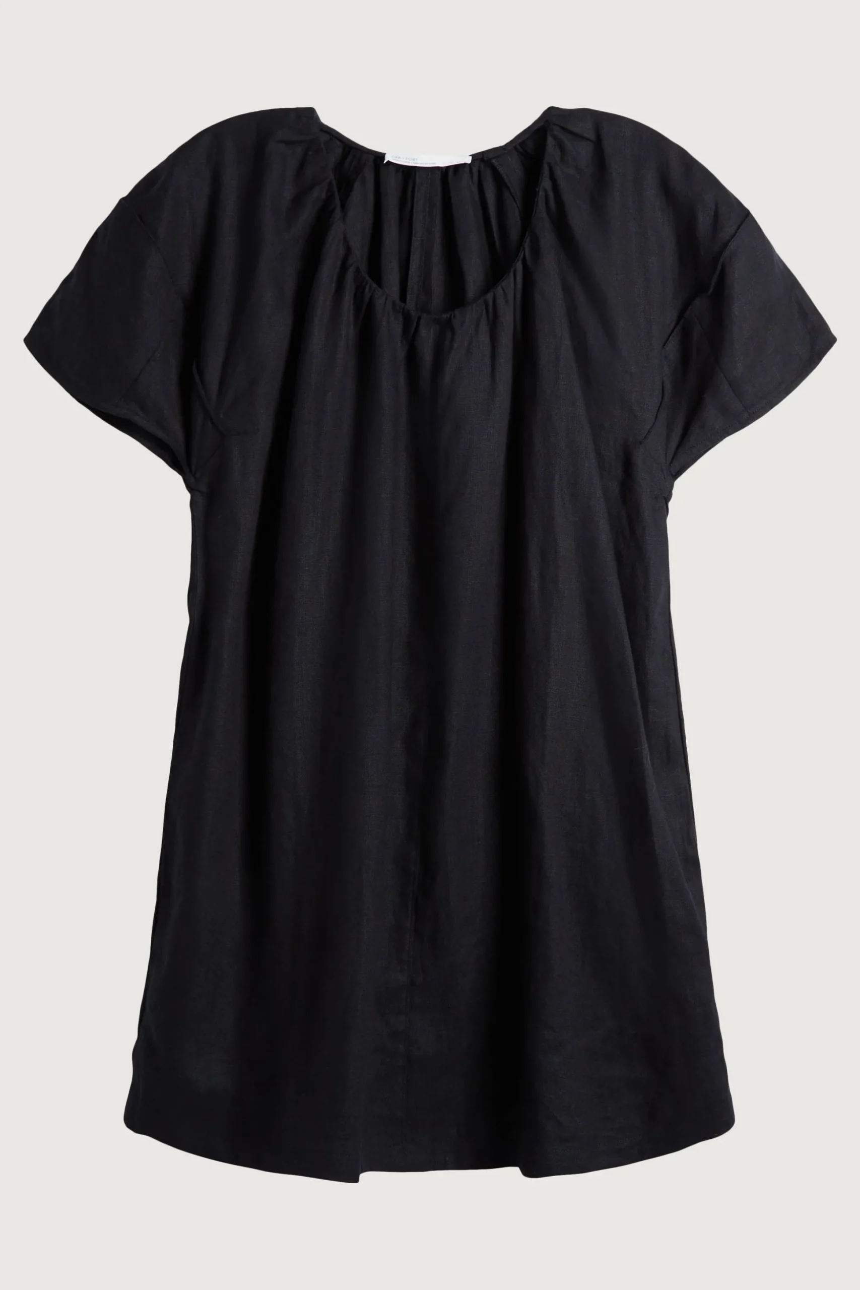 100% LINEN BOXY MINI DRESS