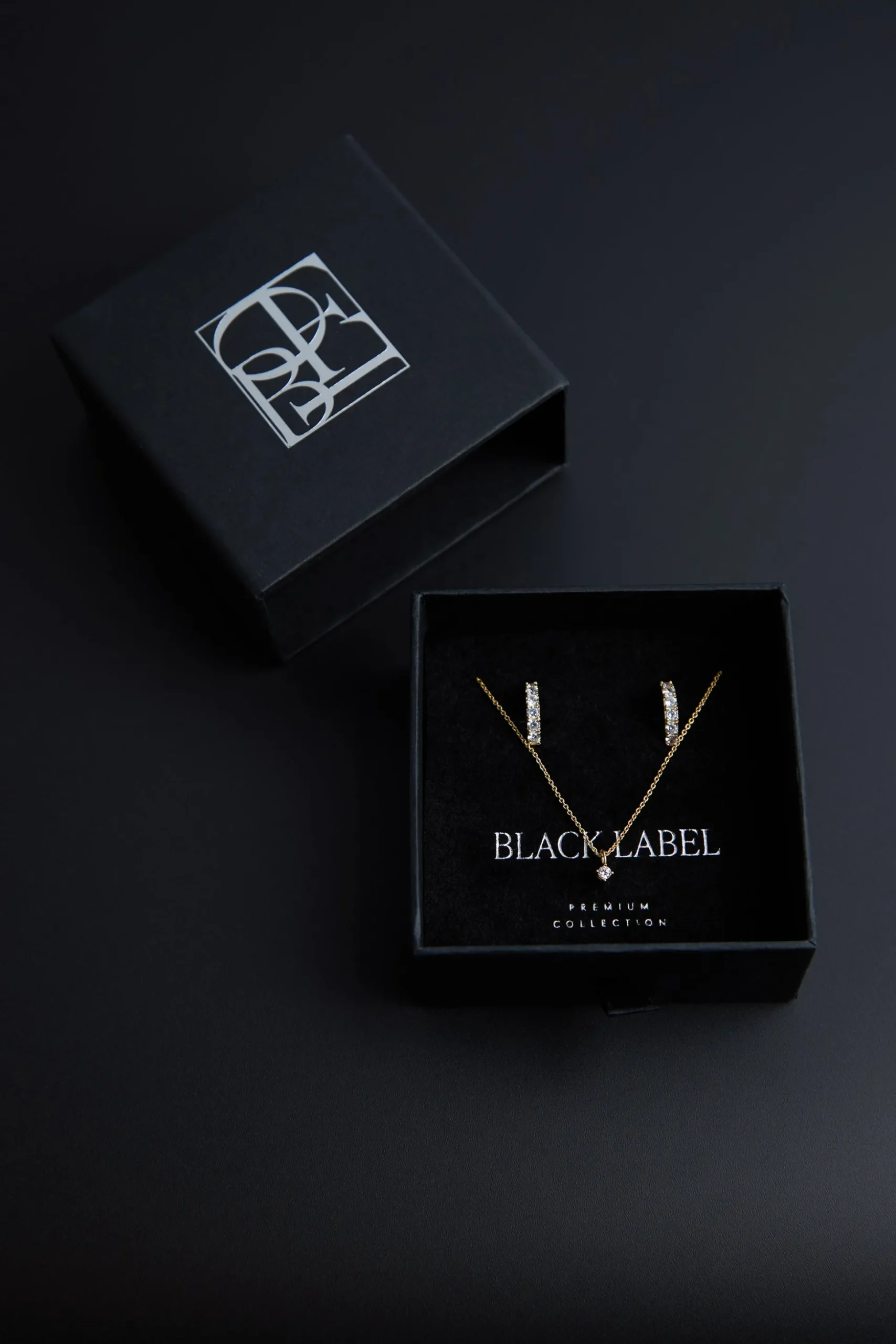 925 SILVER - 16K GOLD EARRING AND NECKLACE GIFT SET