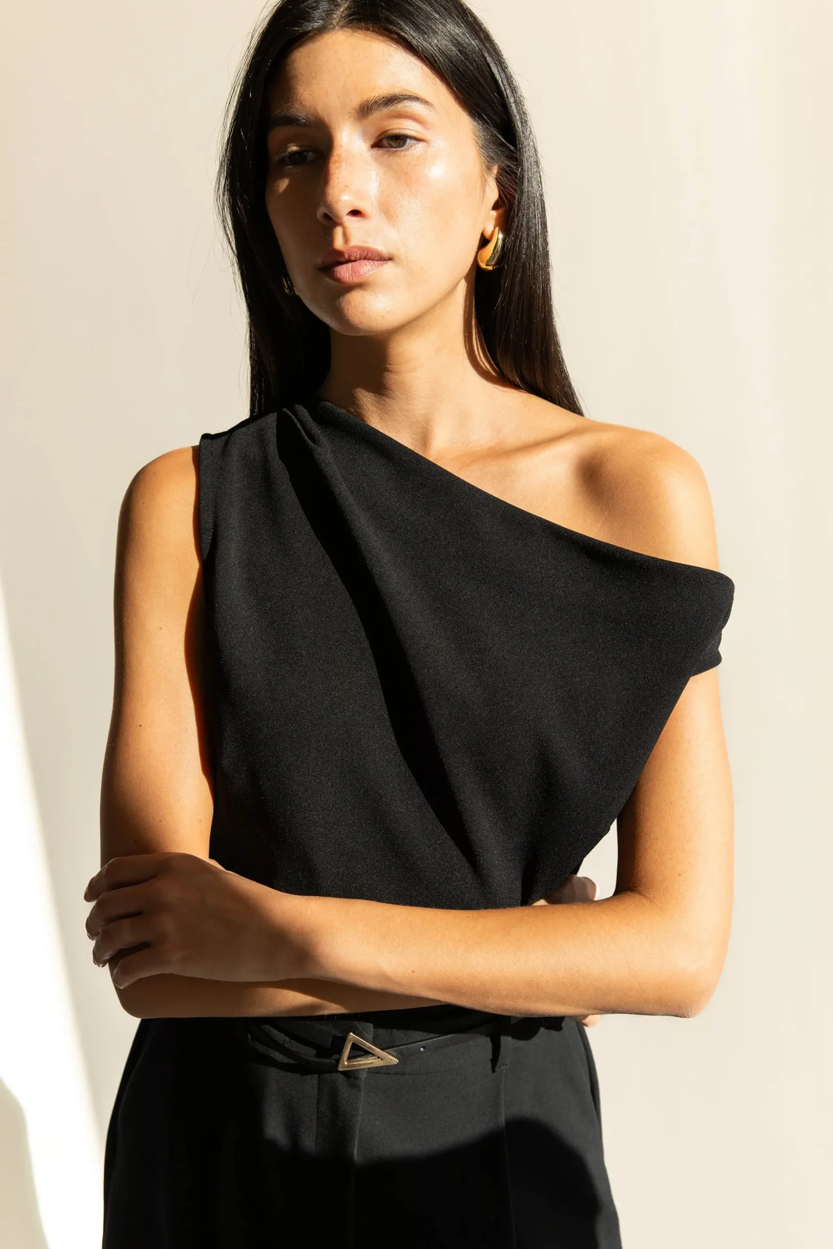 ASYMMETRIC OFF THE SHOULDER TANK