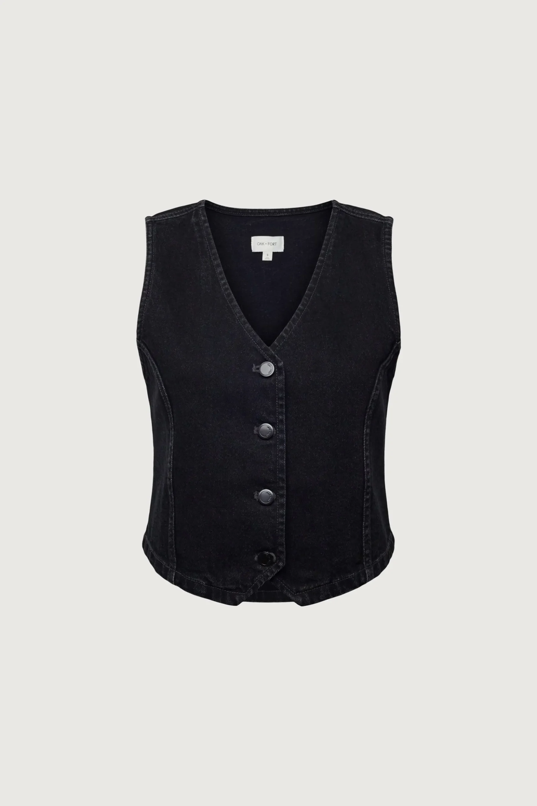 BLACK DENIM VEST