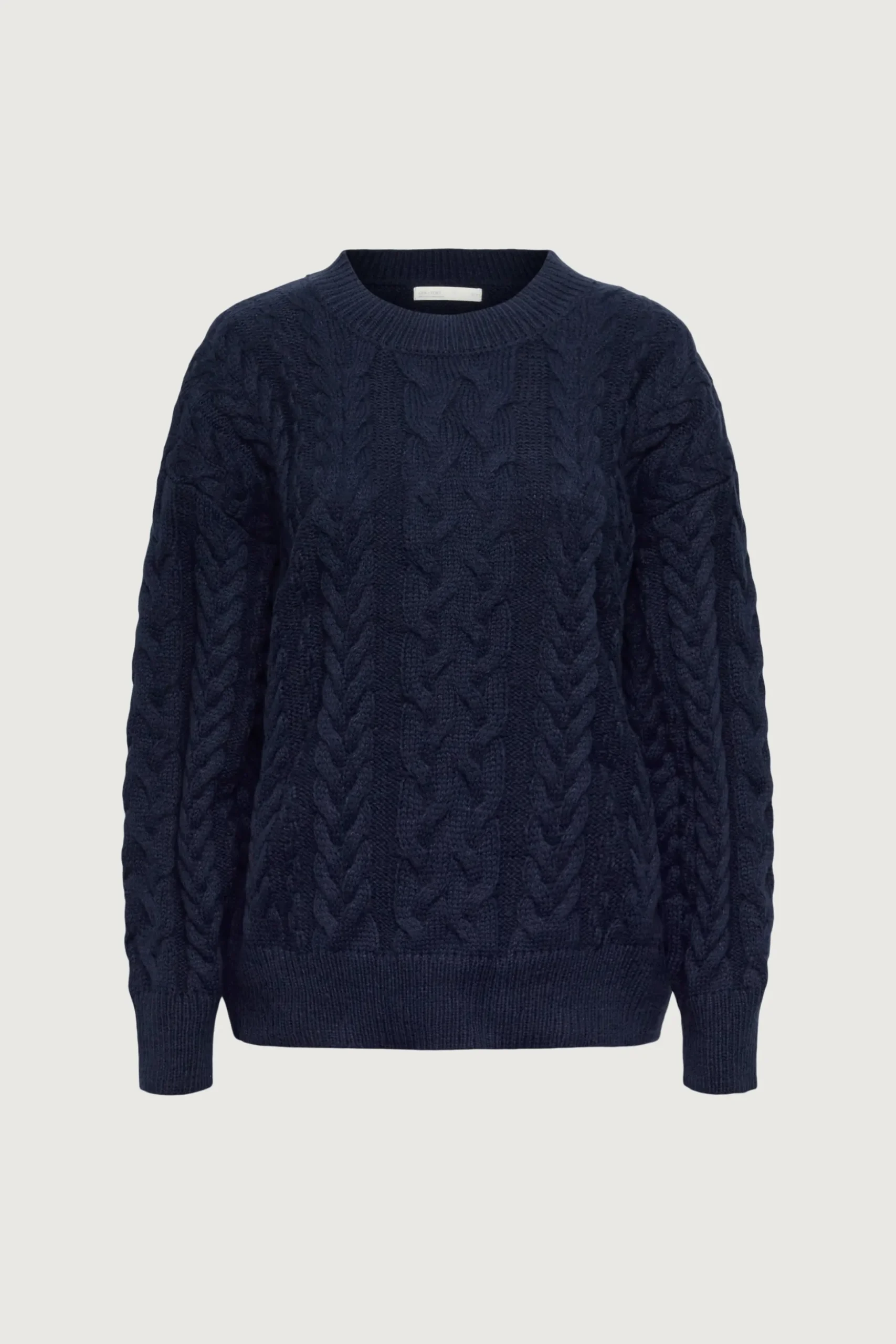 CABLE KNIT CREWNECK SWEATER