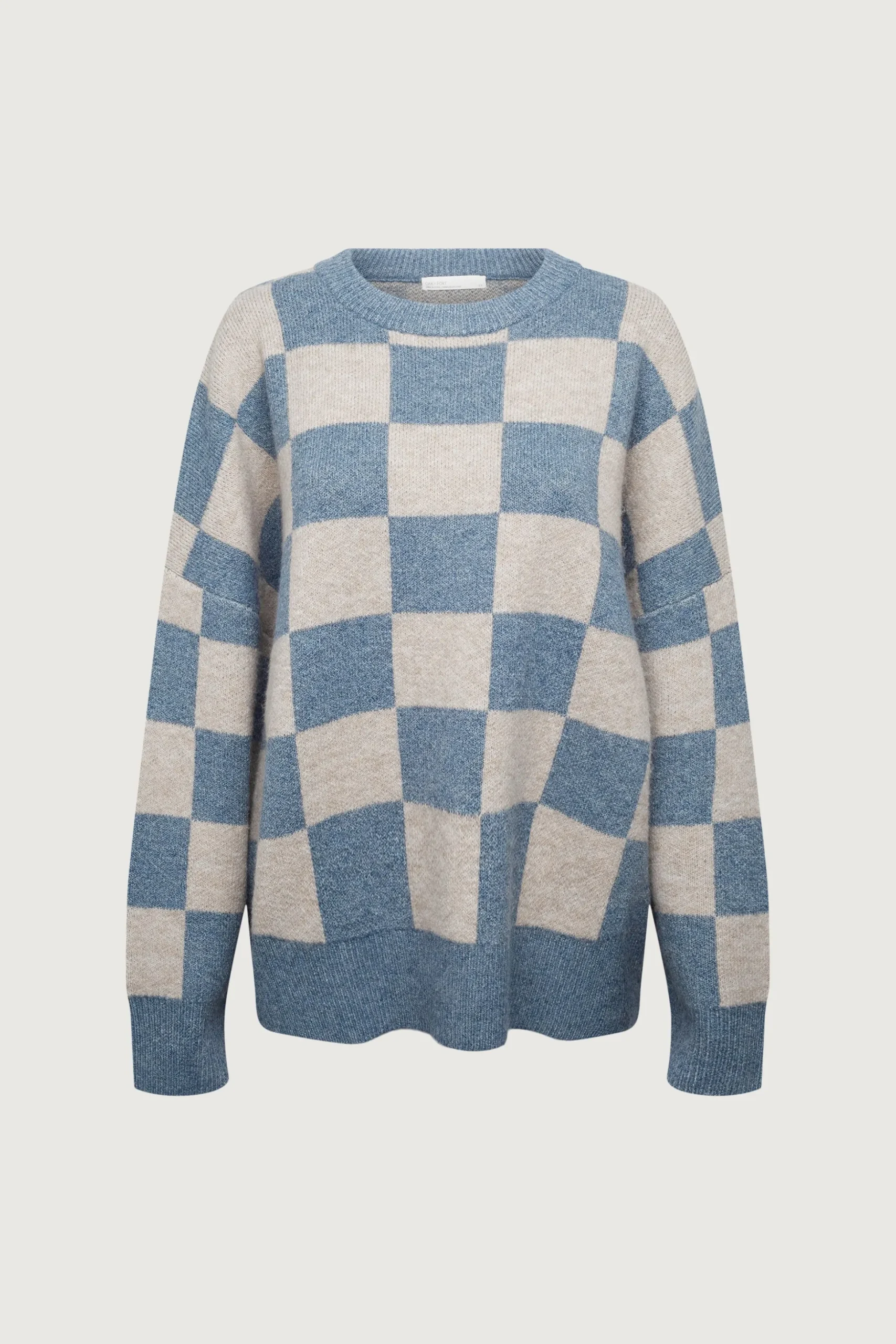 CHECKERED CREWNECK SWEATER