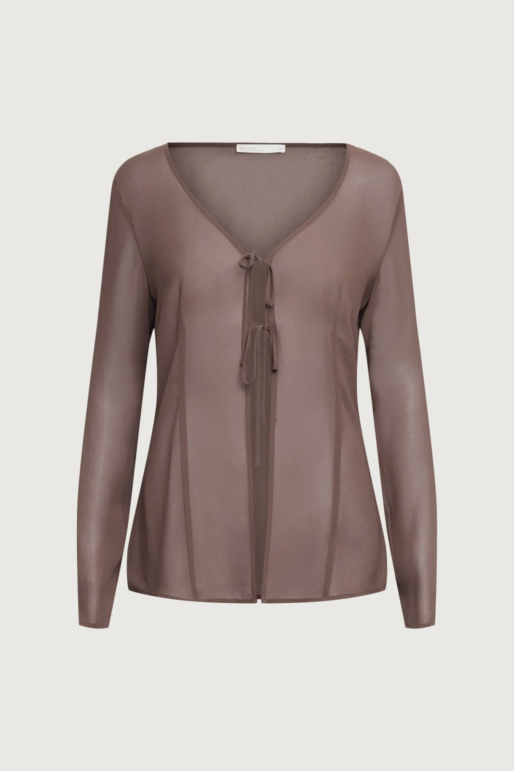 CHIFFON TIE FRONT BLOUSE