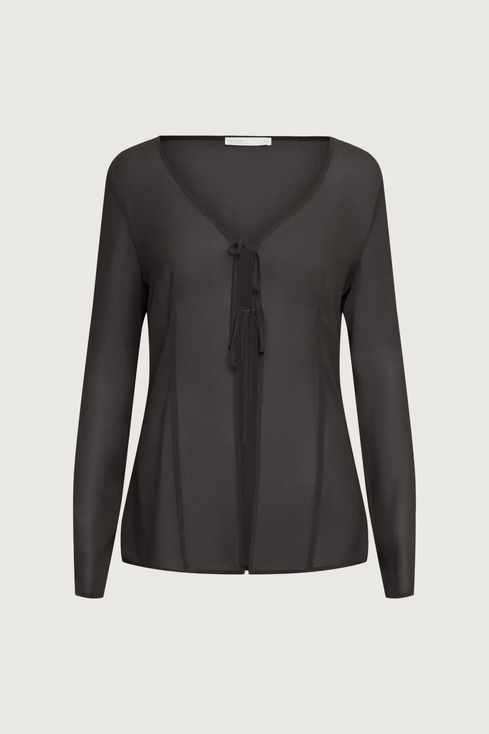 CHIFFON TIE FRONT BLOUSE