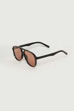 COLOURED LENS AVIATOR SUNGLASSES
