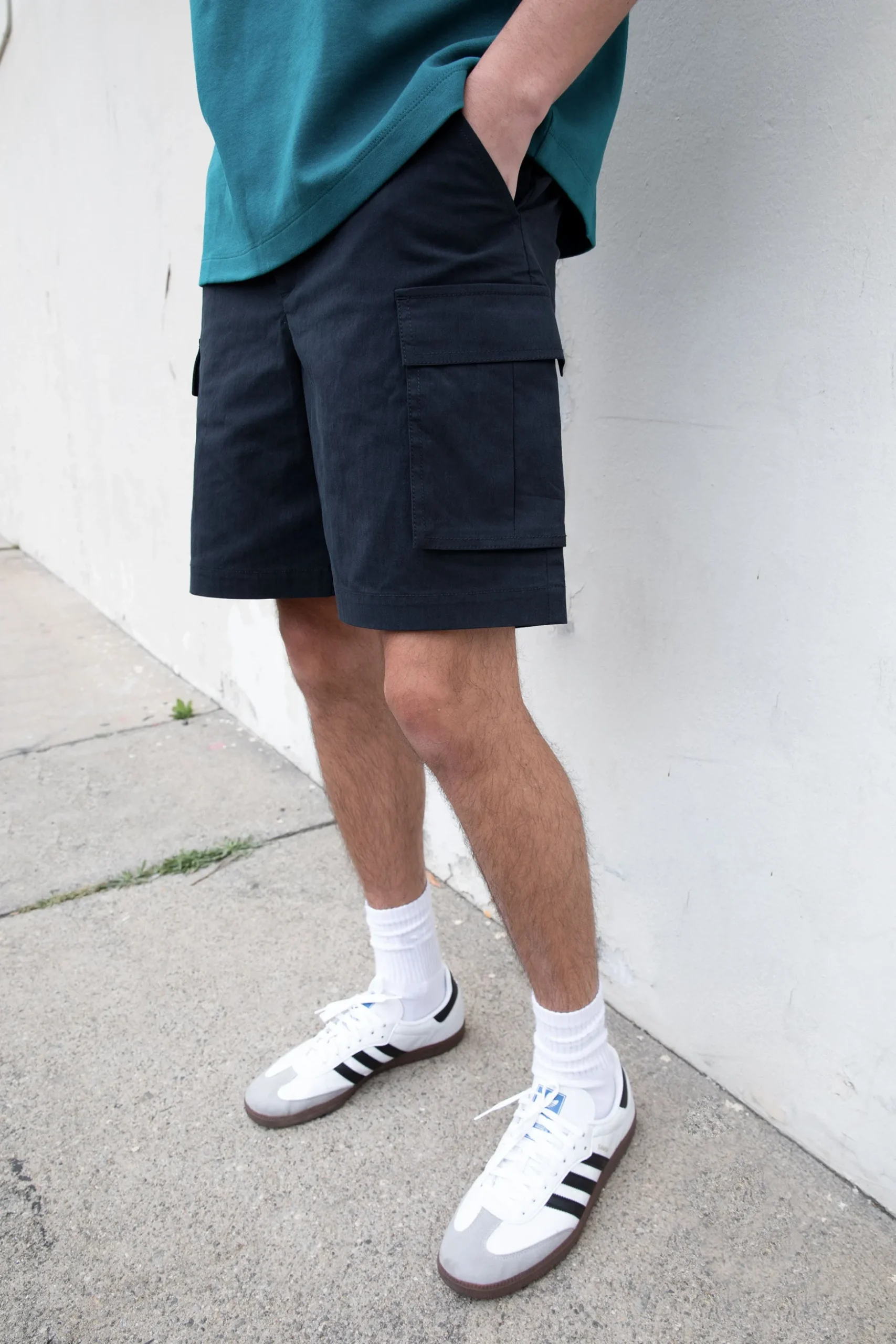 COTTON NYLON CARGO SHORT