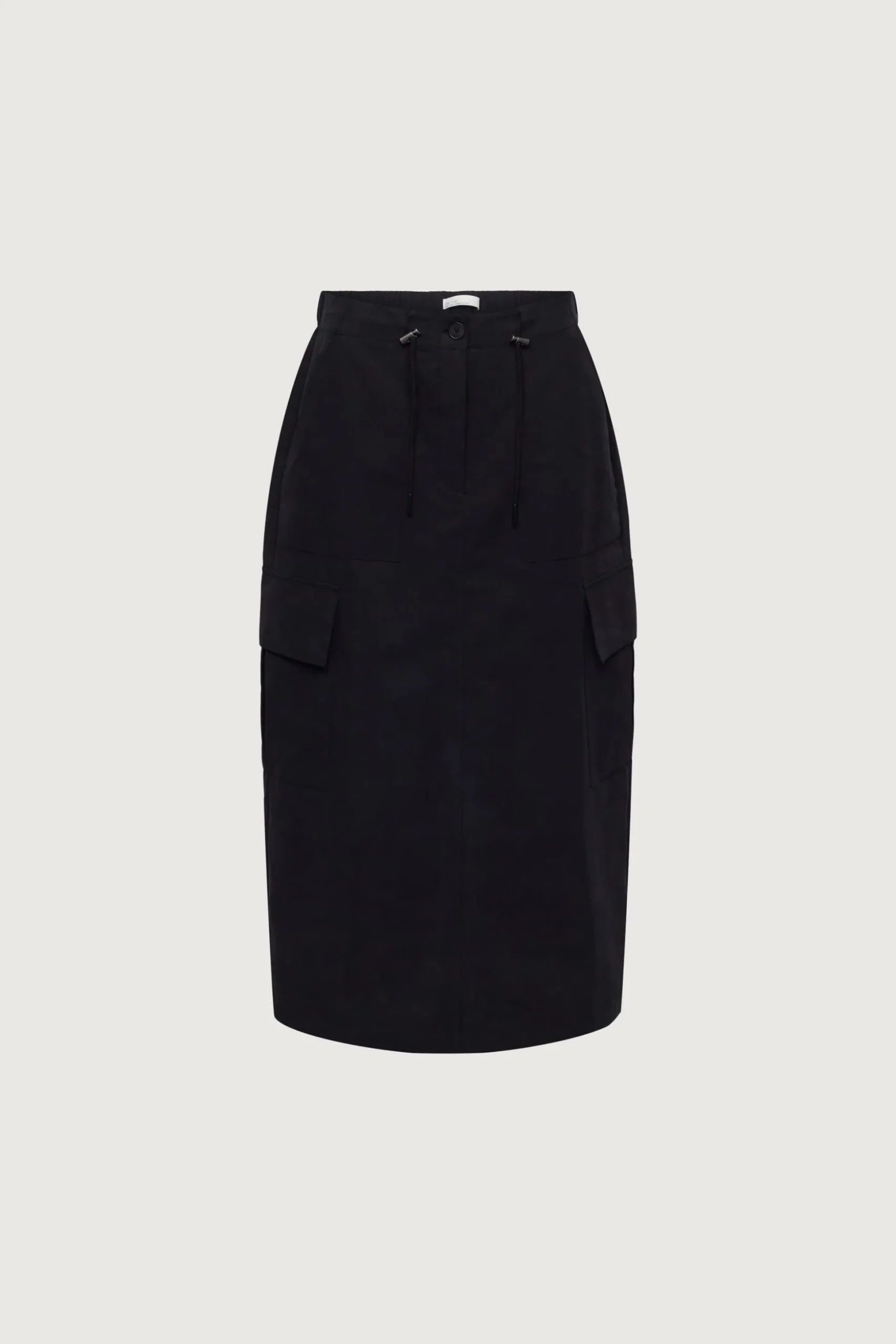 COTTON NYLON MIDI CARGO SKIRT