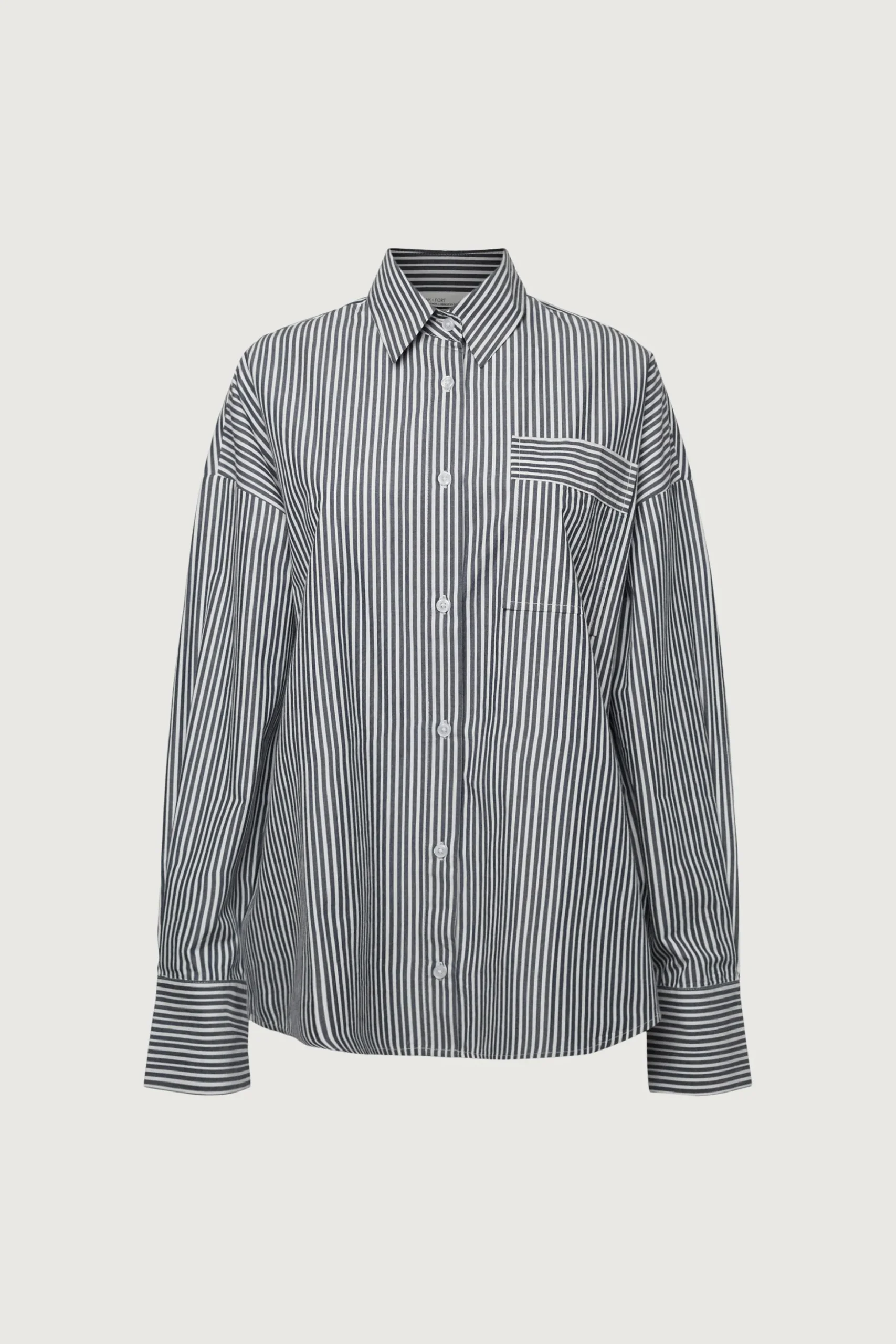 COTTON POPLIN STRIPED SHIRT