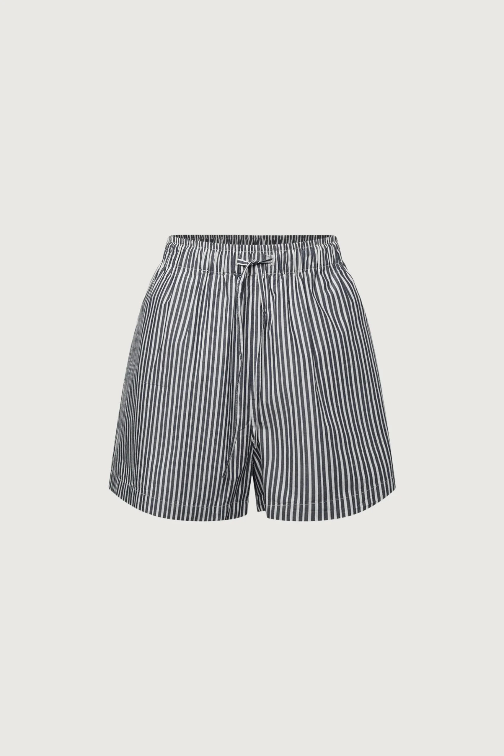 COTTON POPLIN STRIPED SHORT