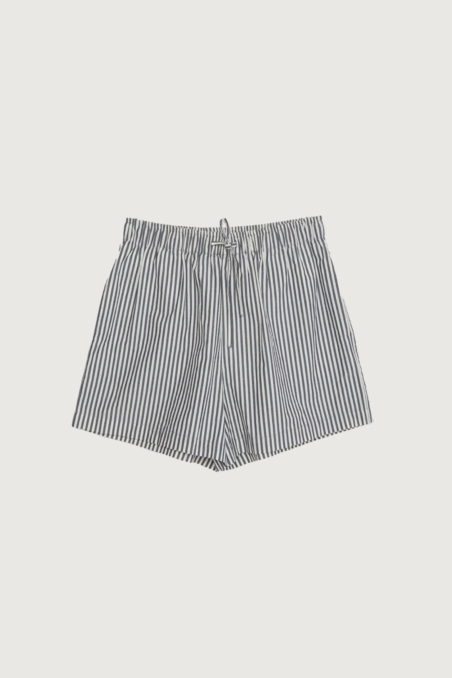 COTTON POPLIN STRIPED SHORT
