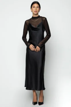COWL NECK SLIP DRESS