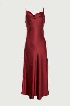 COWL NECK SLIP DRESS