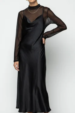 COWL NECK SLIP DRESS