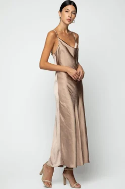 COWL NECK SLIP DRESS