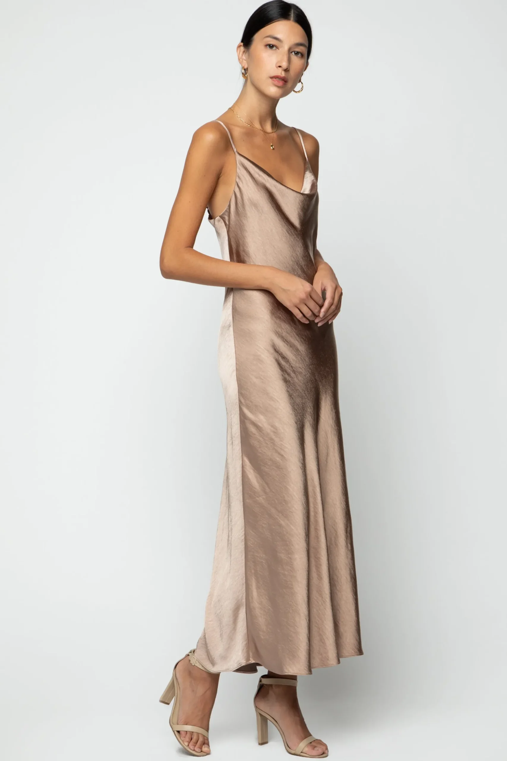 COWL NECK SLIP DRESS