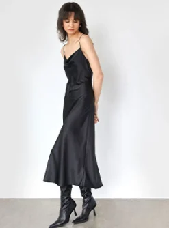 COWL NECK SLIP DRESS