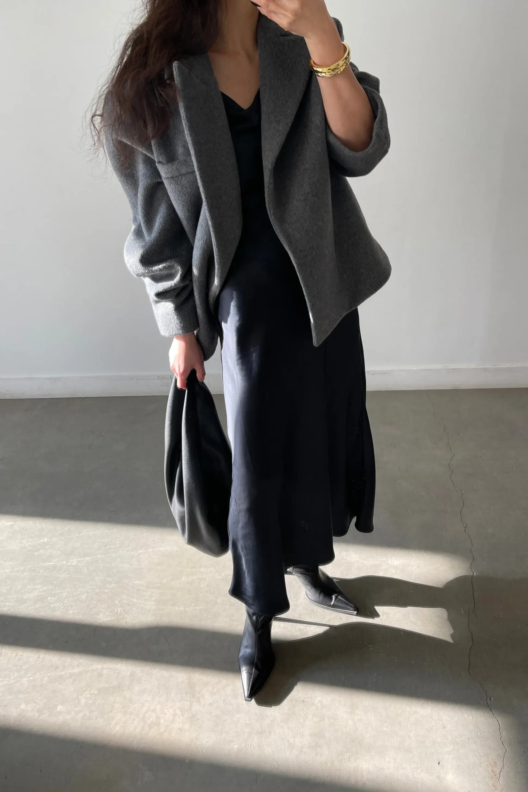 COWL NECK SLIP DRESS