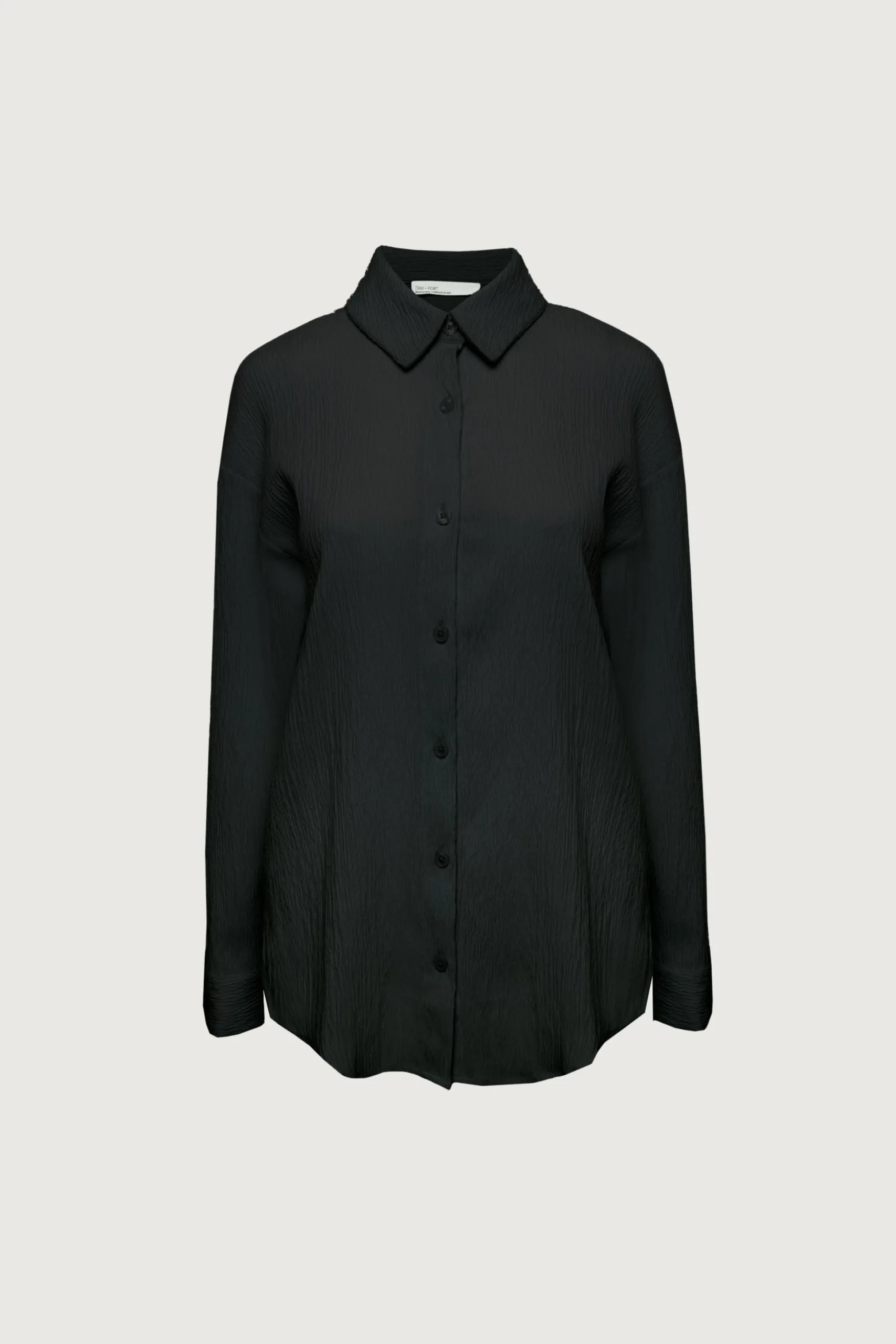 CRINKLE BUTTON UP