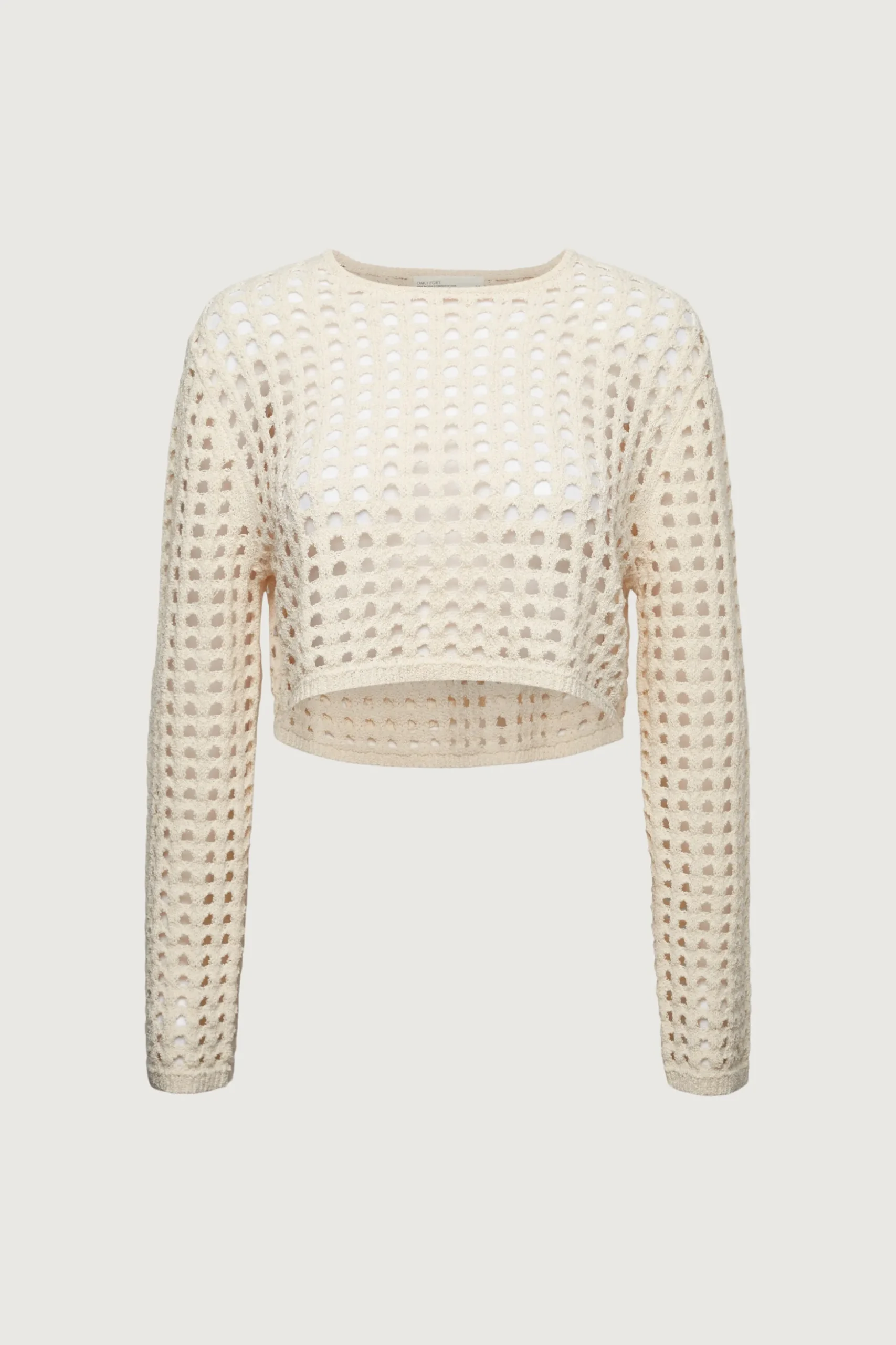CROPPED CROCHET SWEATER