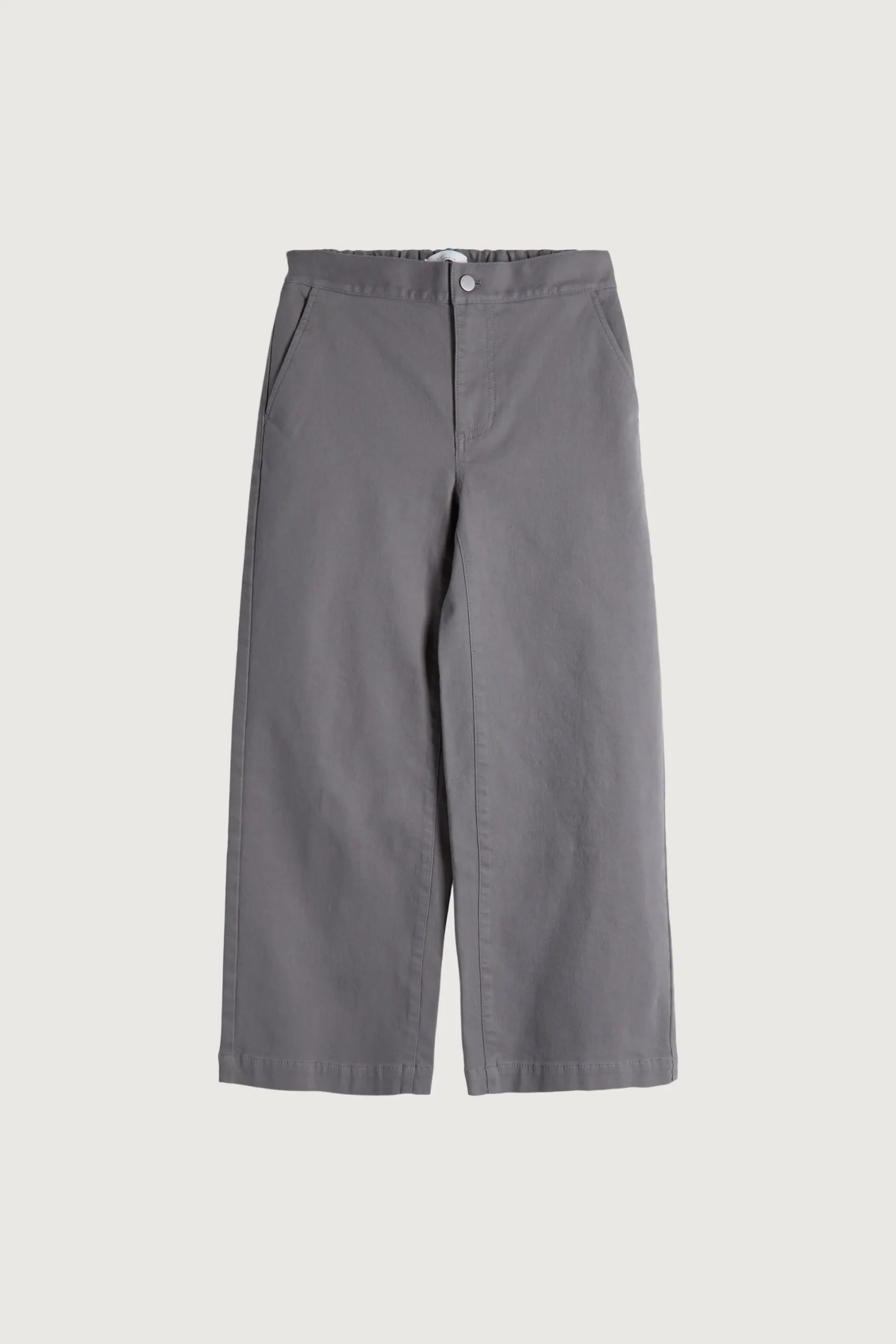 CROPPED LENGTH 26" TWILL WIDE LEG PANT