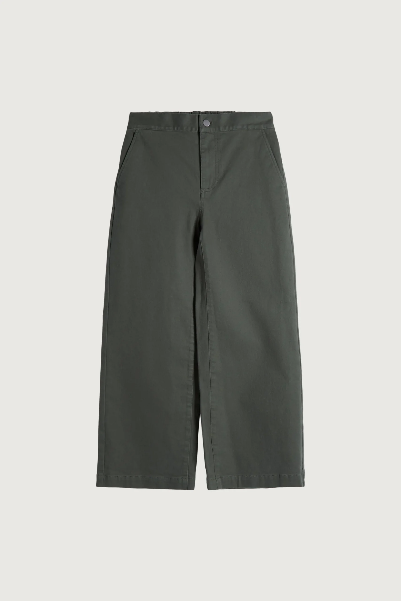 CROPPED LENGTH 26" TWILL WIDE LEG PANT