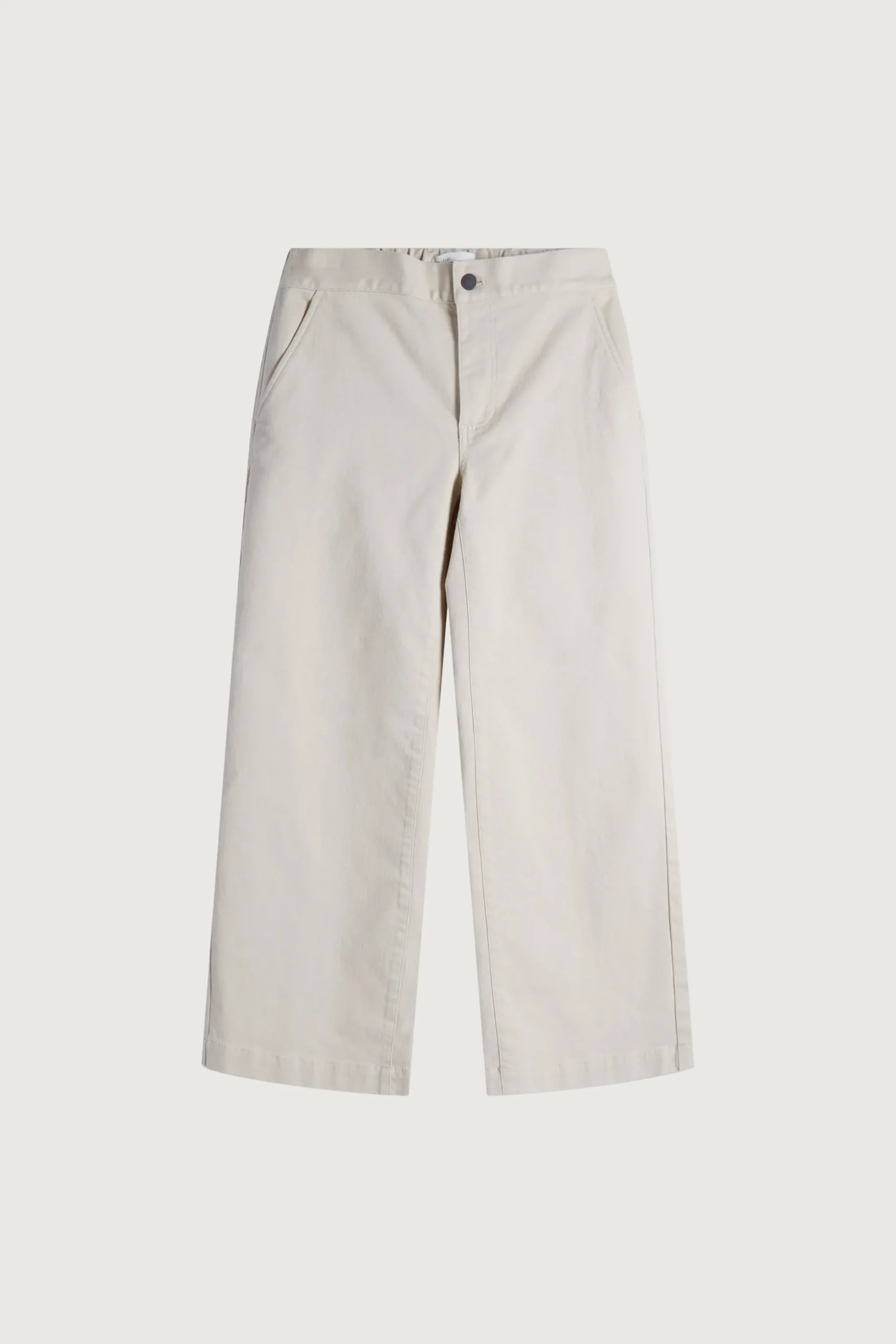 CROPPED LENGTH 26" TWILL WIDE LEG PANT