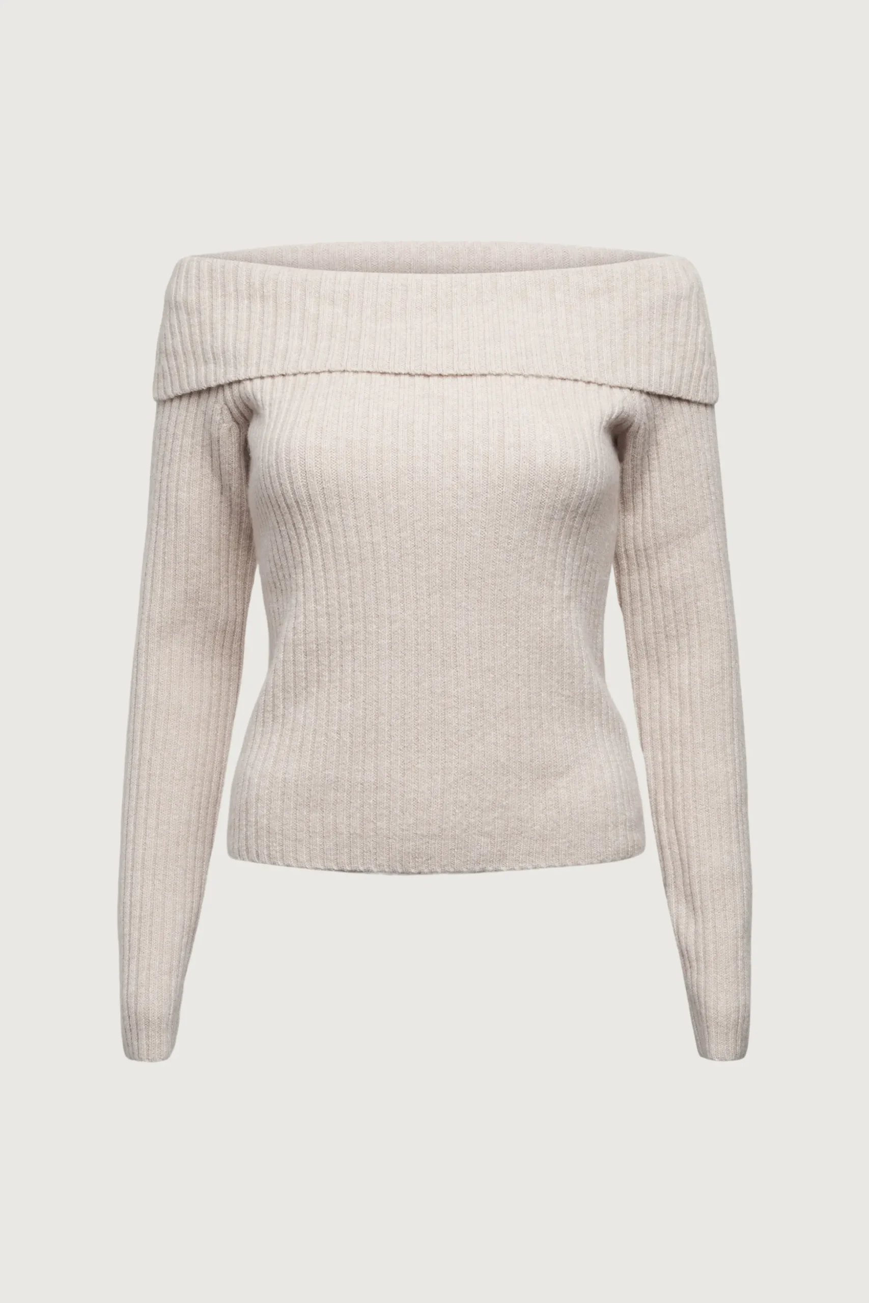 CROPPED OFF THE SHOULDER SWEATER