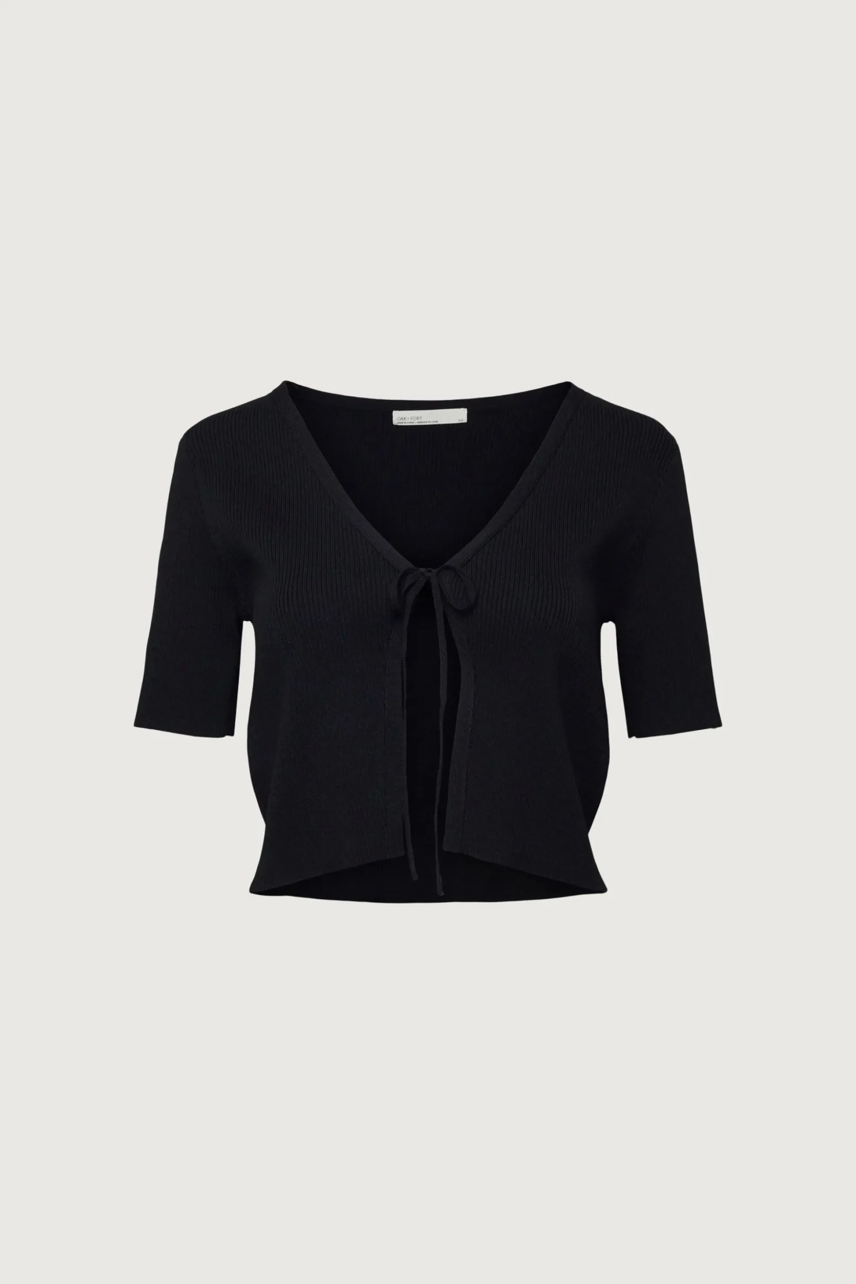 CROPPED OPEN FRONT CARDIGAN