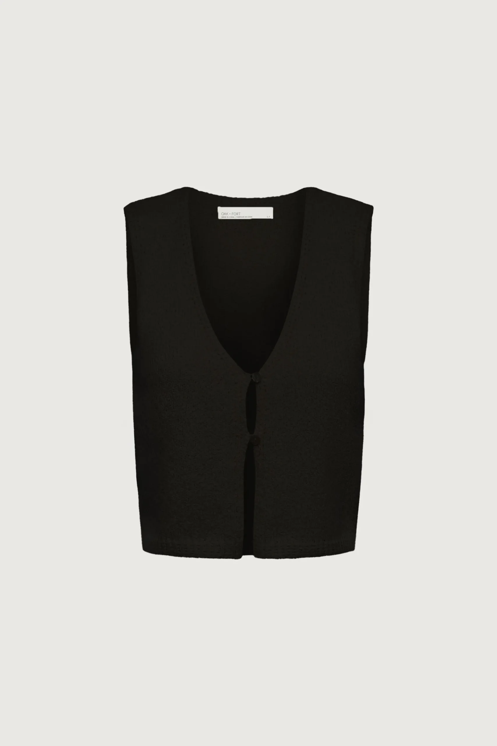 CROPPED OPEN FRONT KNIT TANK