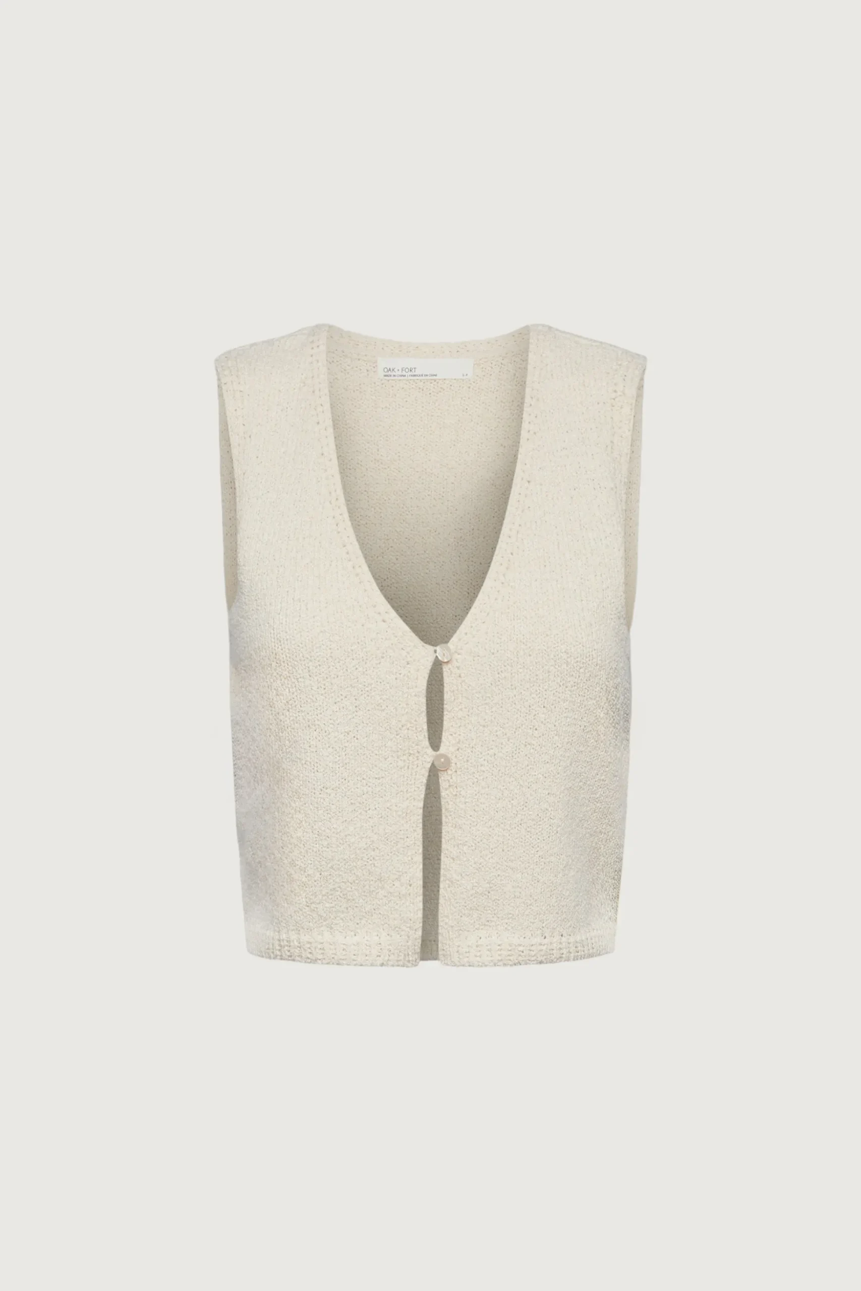 CROPPED OPEN FRONT KNIT TANK
