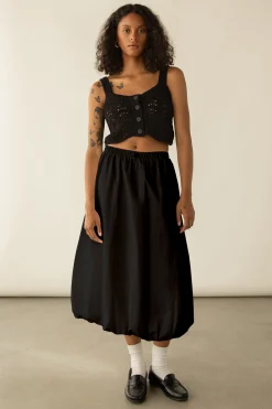 CROPPED OPEN KNIT TANK TOP