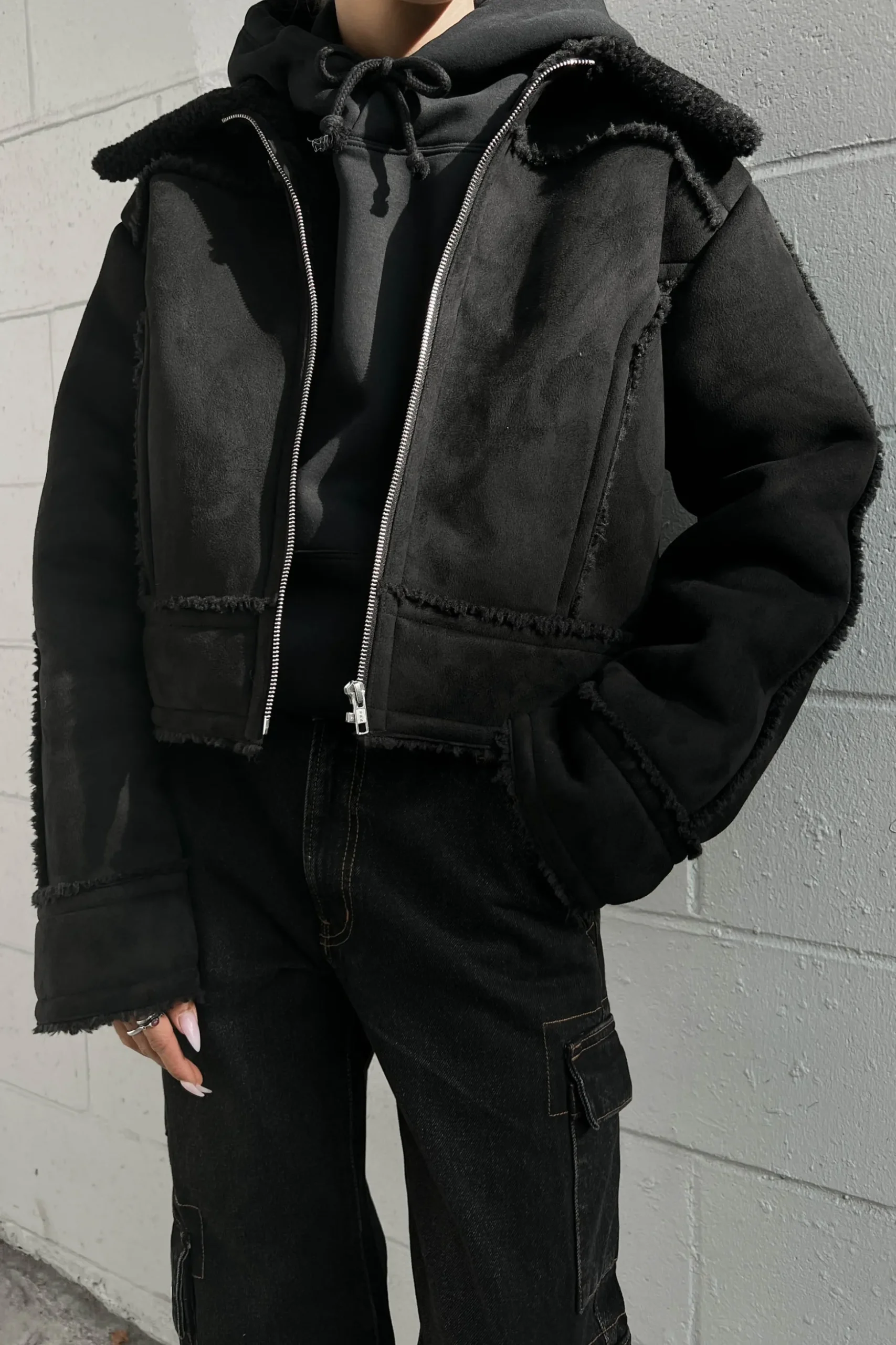 CROPPED SHERPA JACKET