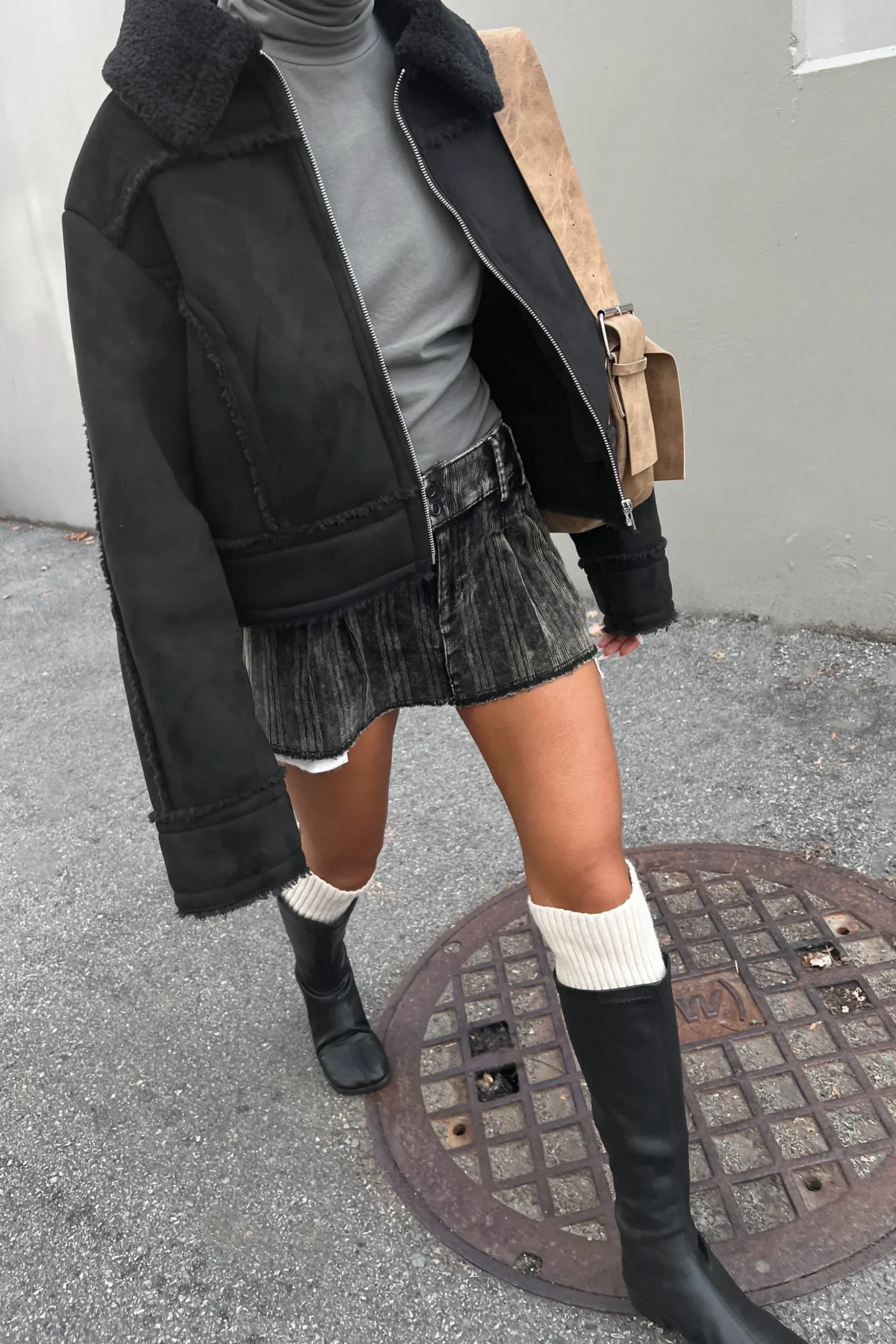 CROPPED SHERPA JACKET
