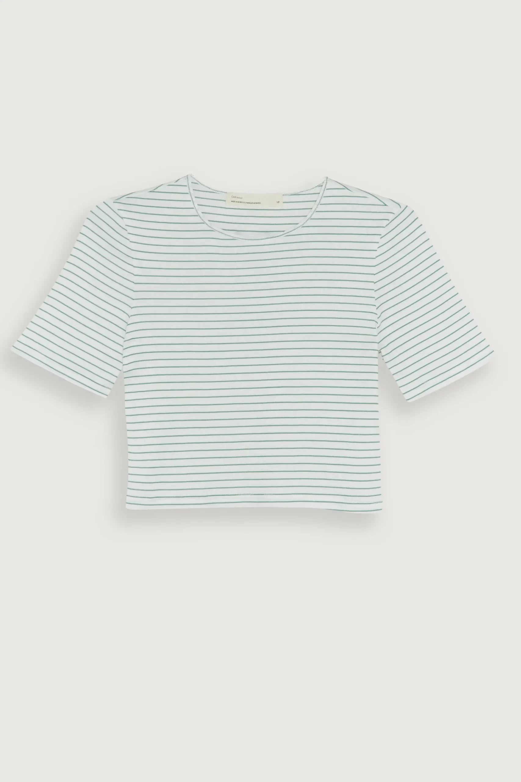CROPPED STRIPED TEE