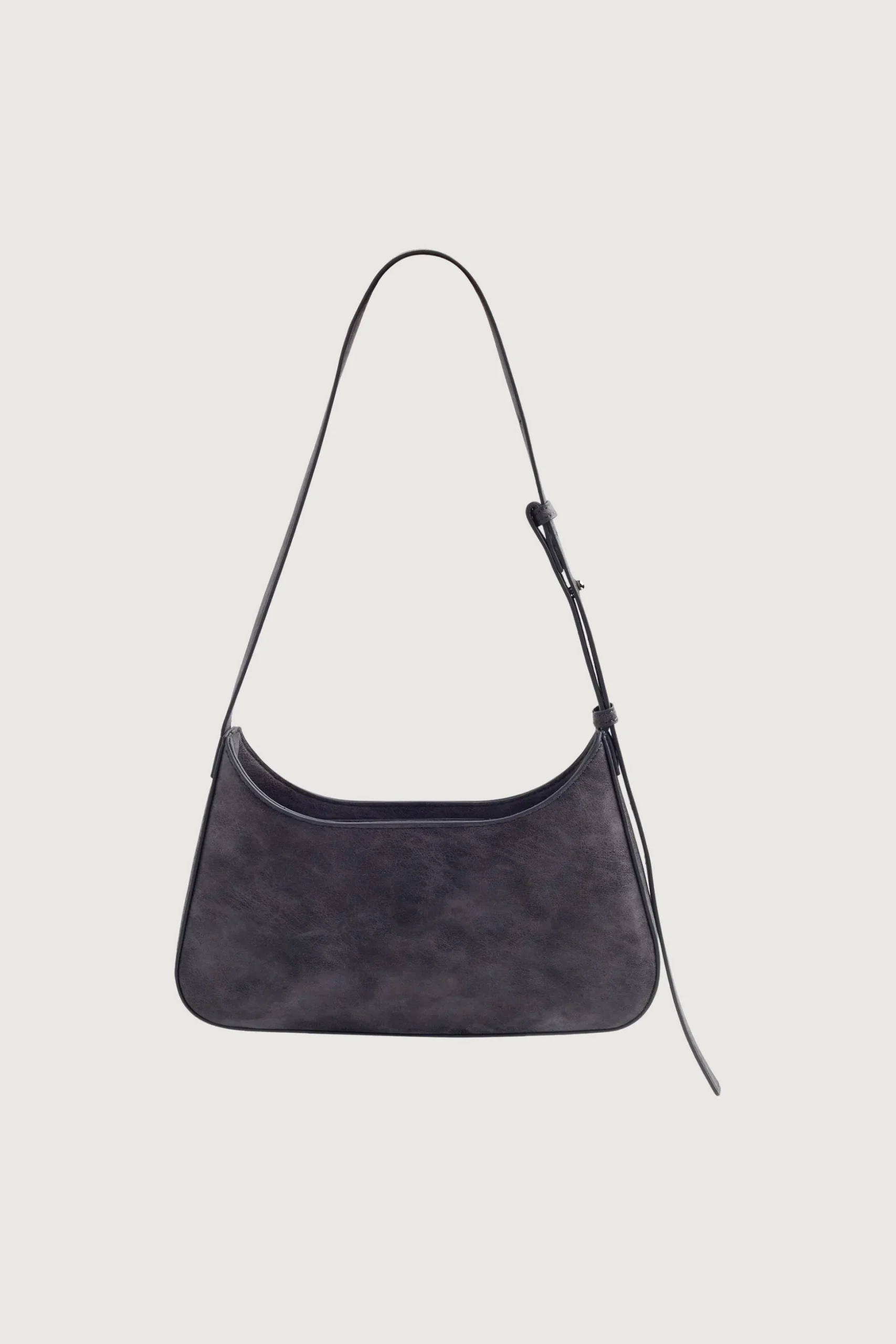DISTRESSED LEATHER SHOULDER BAG