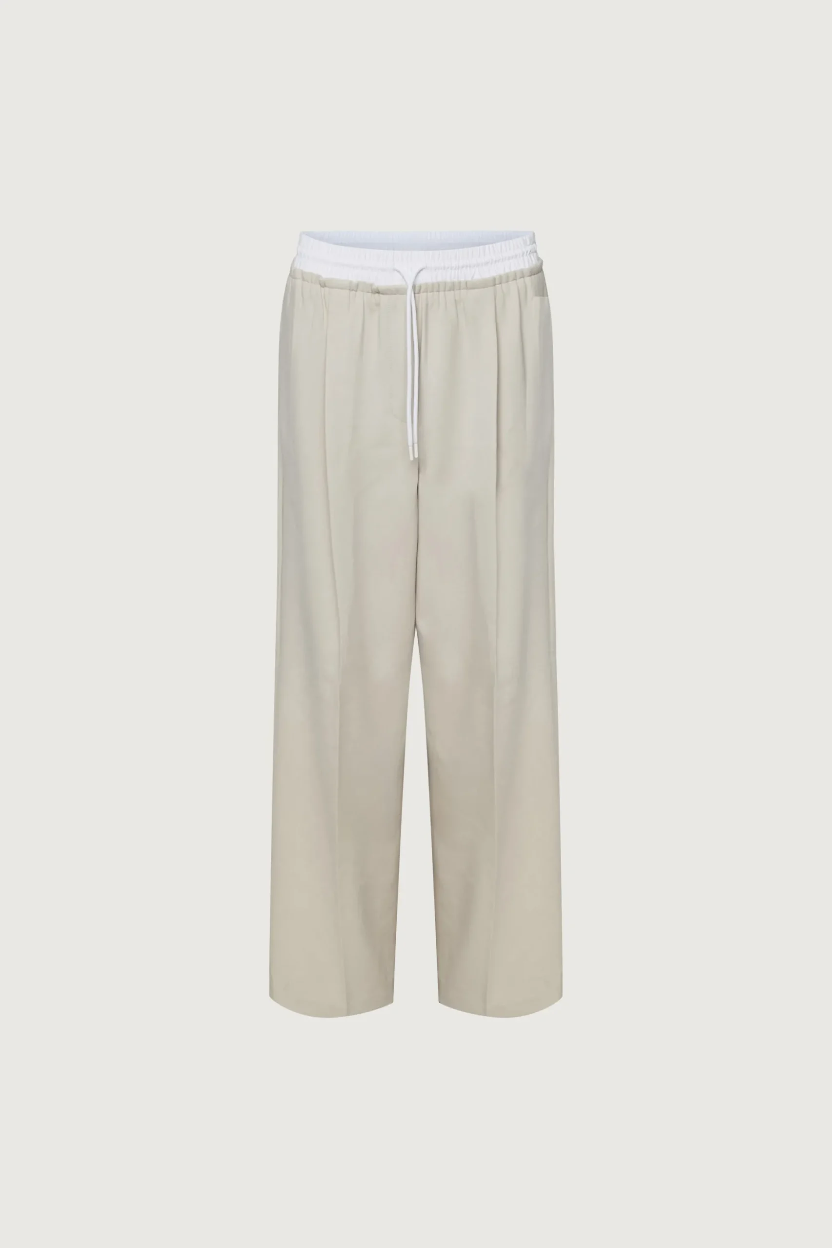 EXPOSED ELASTIC WAISTBAND DRESS PANT