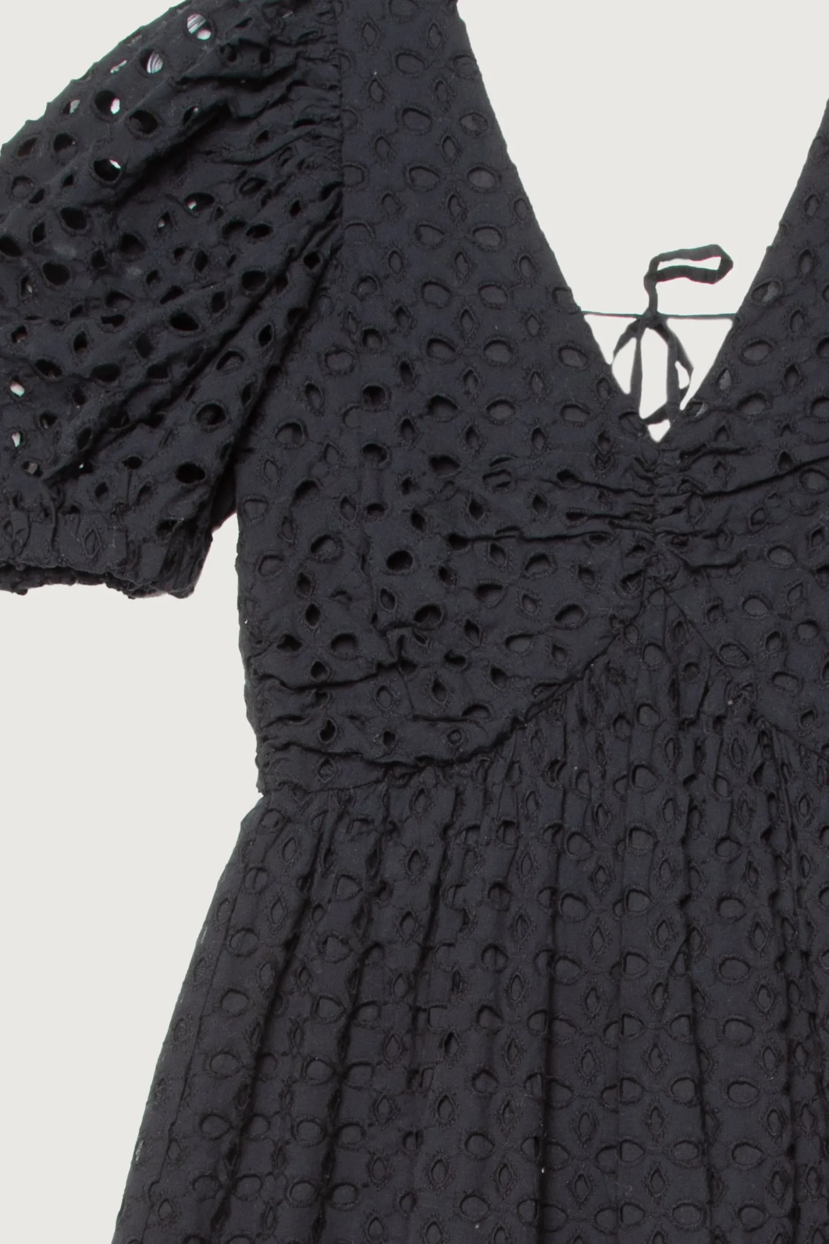 EYELET MIDI DRESS