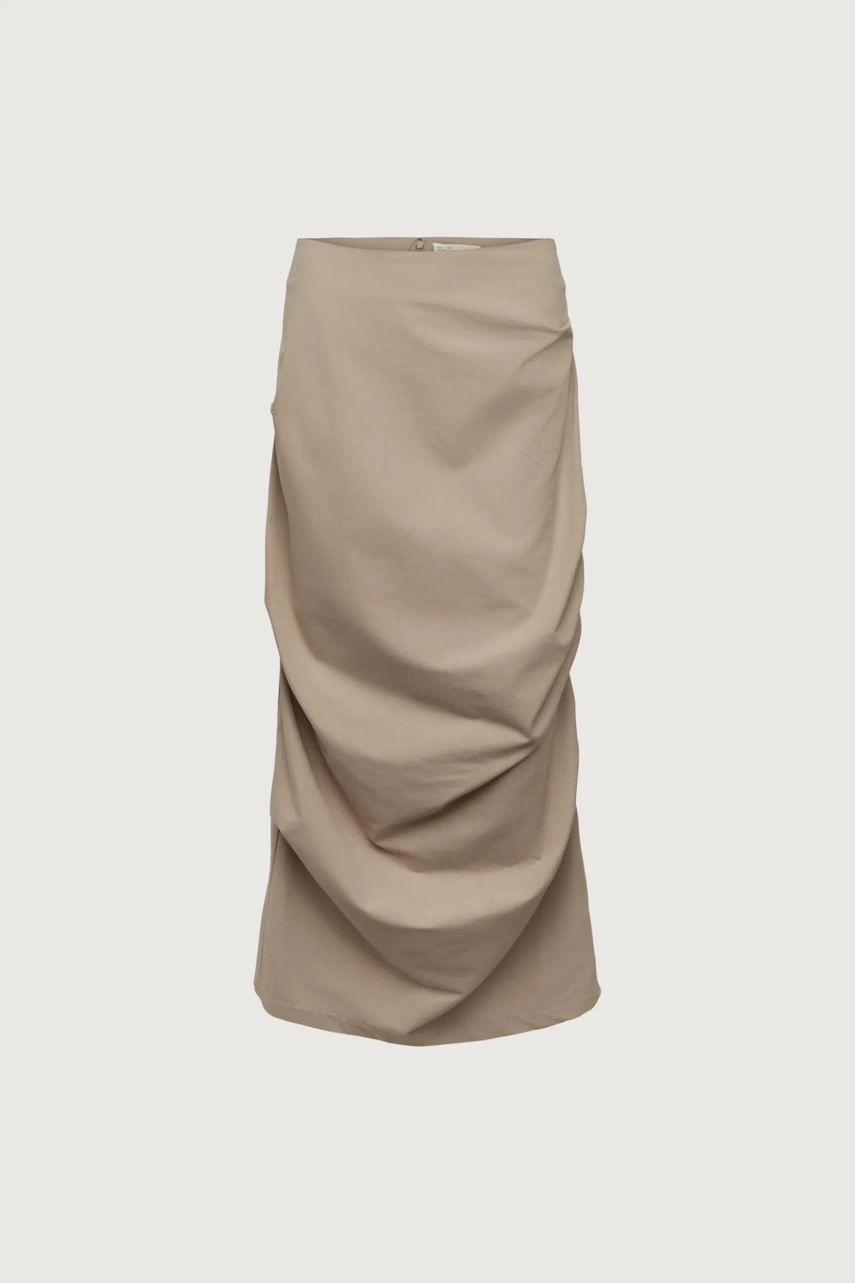 GATHERED DETAIL COLUMN MAXI SKIRT