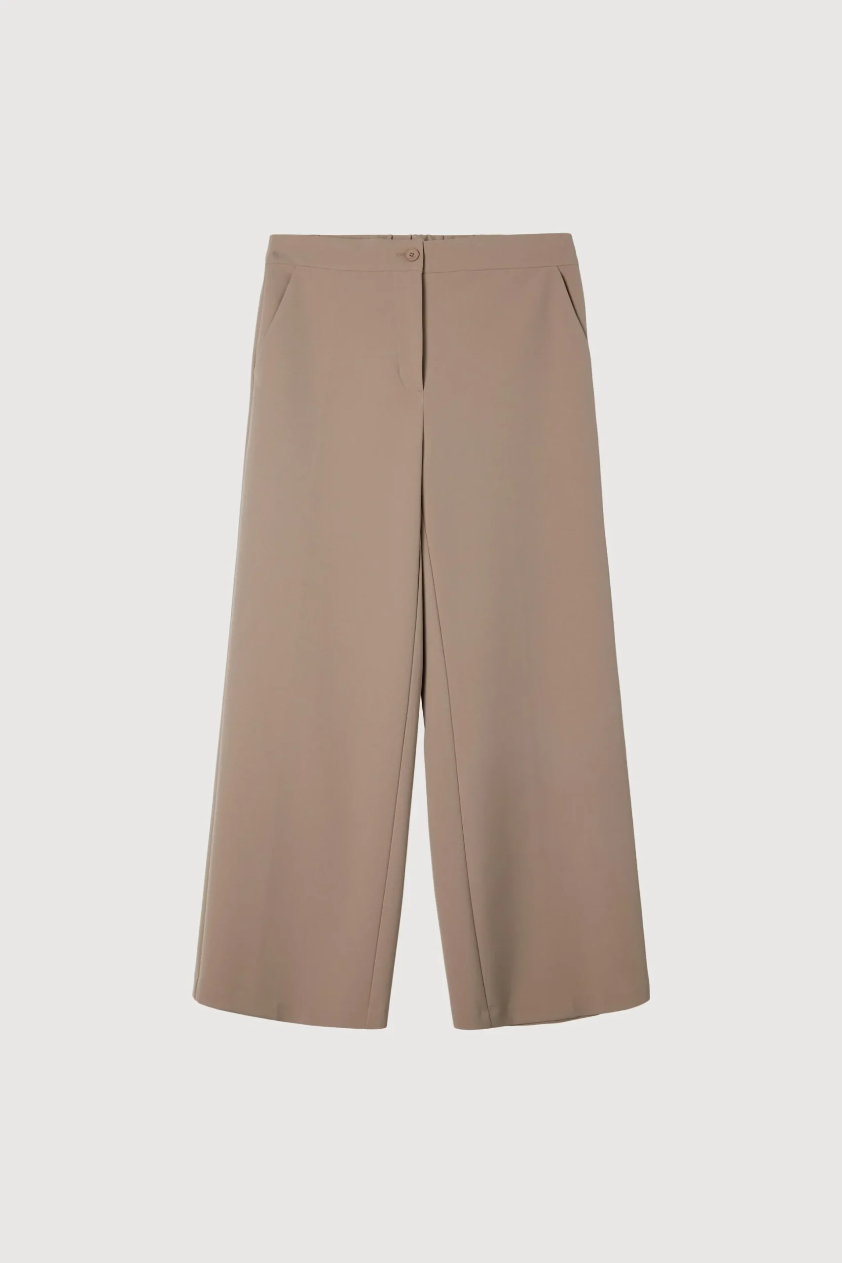 HALF ELASTIC WIDE LEG PANT