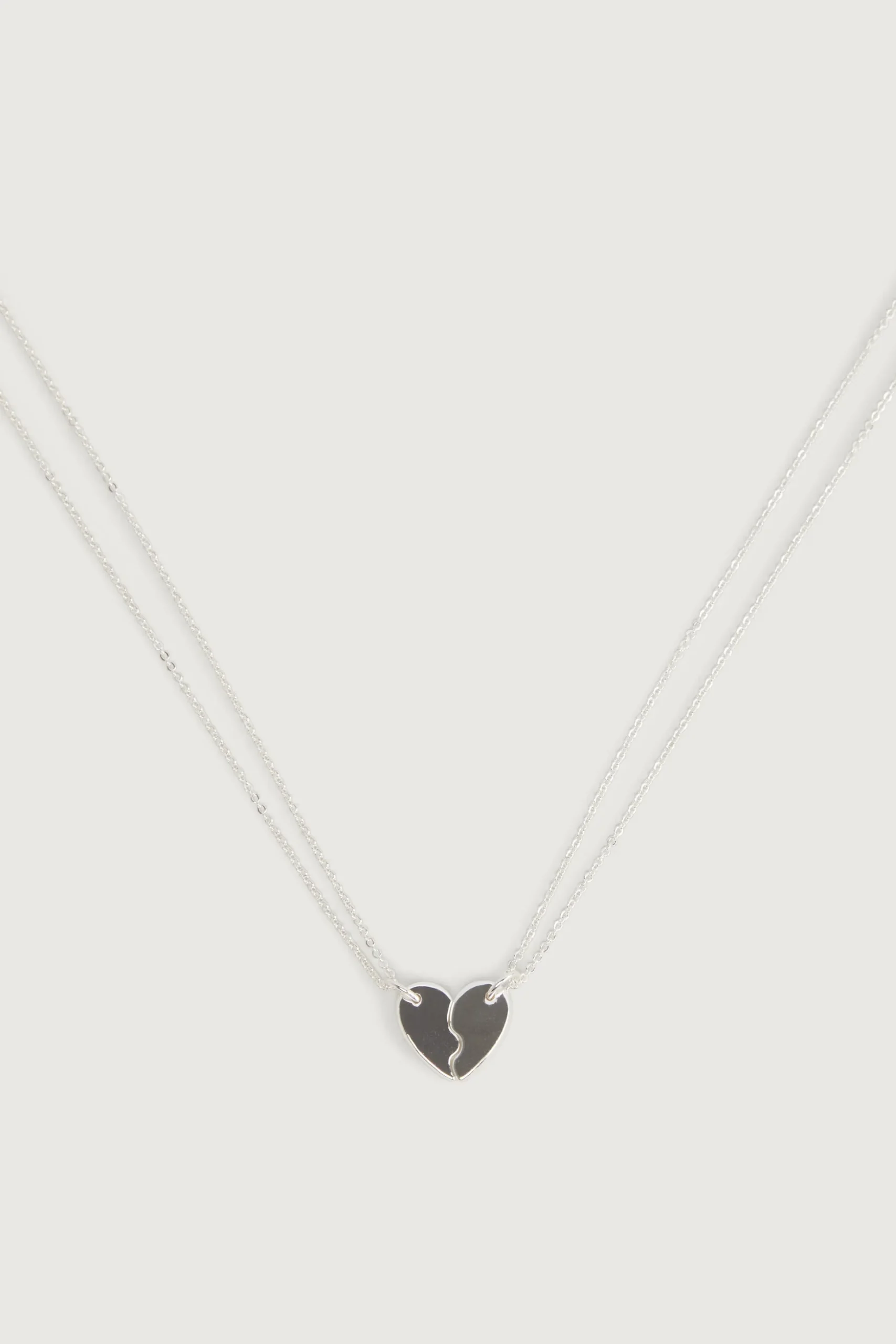 HALF HEART NECKLACE SET