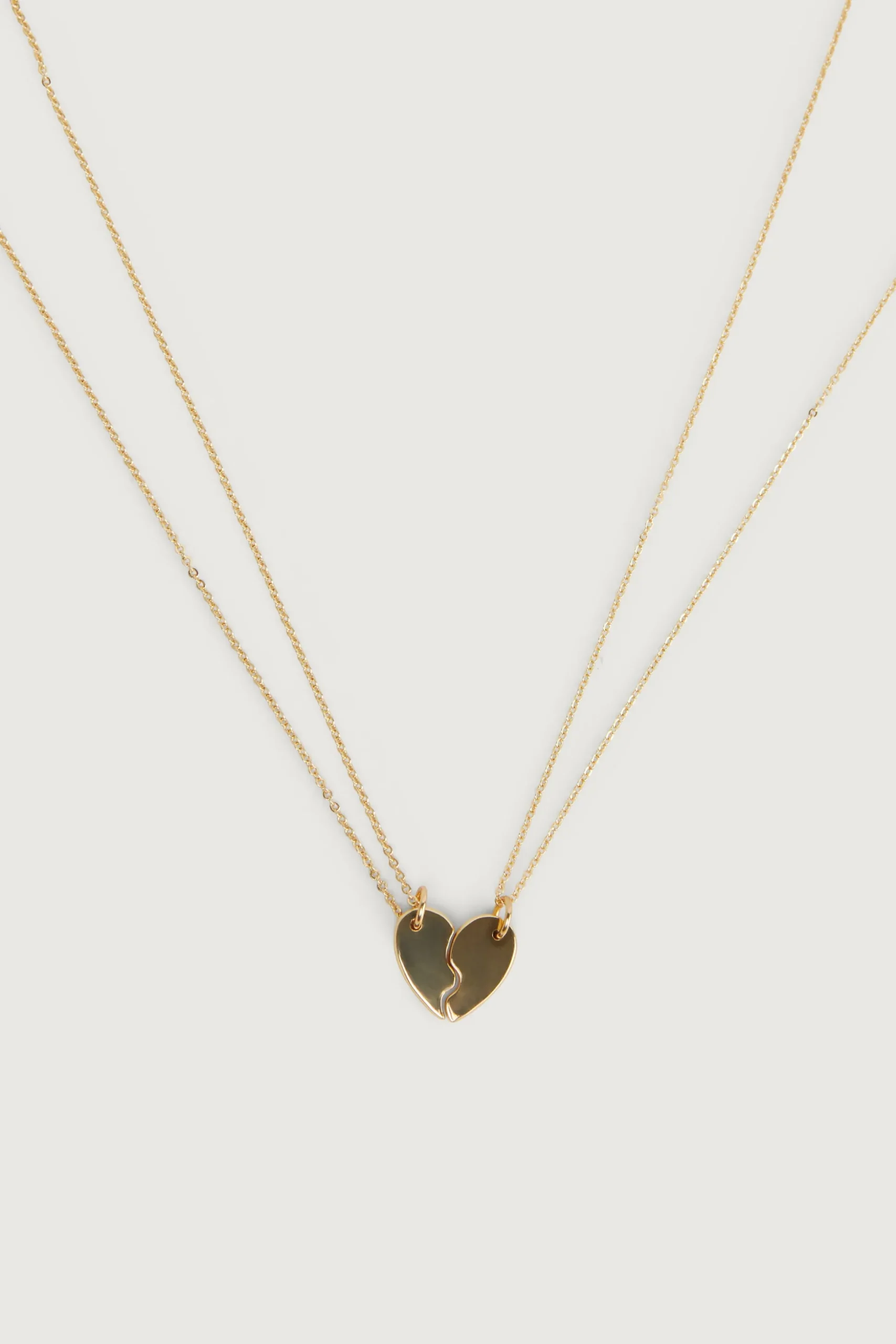 HALF HEART NECKLACE SET