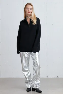 HALF ZIP SWEATER
