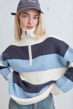 HALF ZIP SWEATER