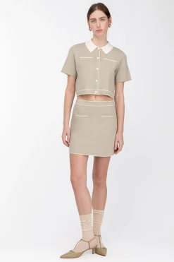 KNIT MINI SKIRT