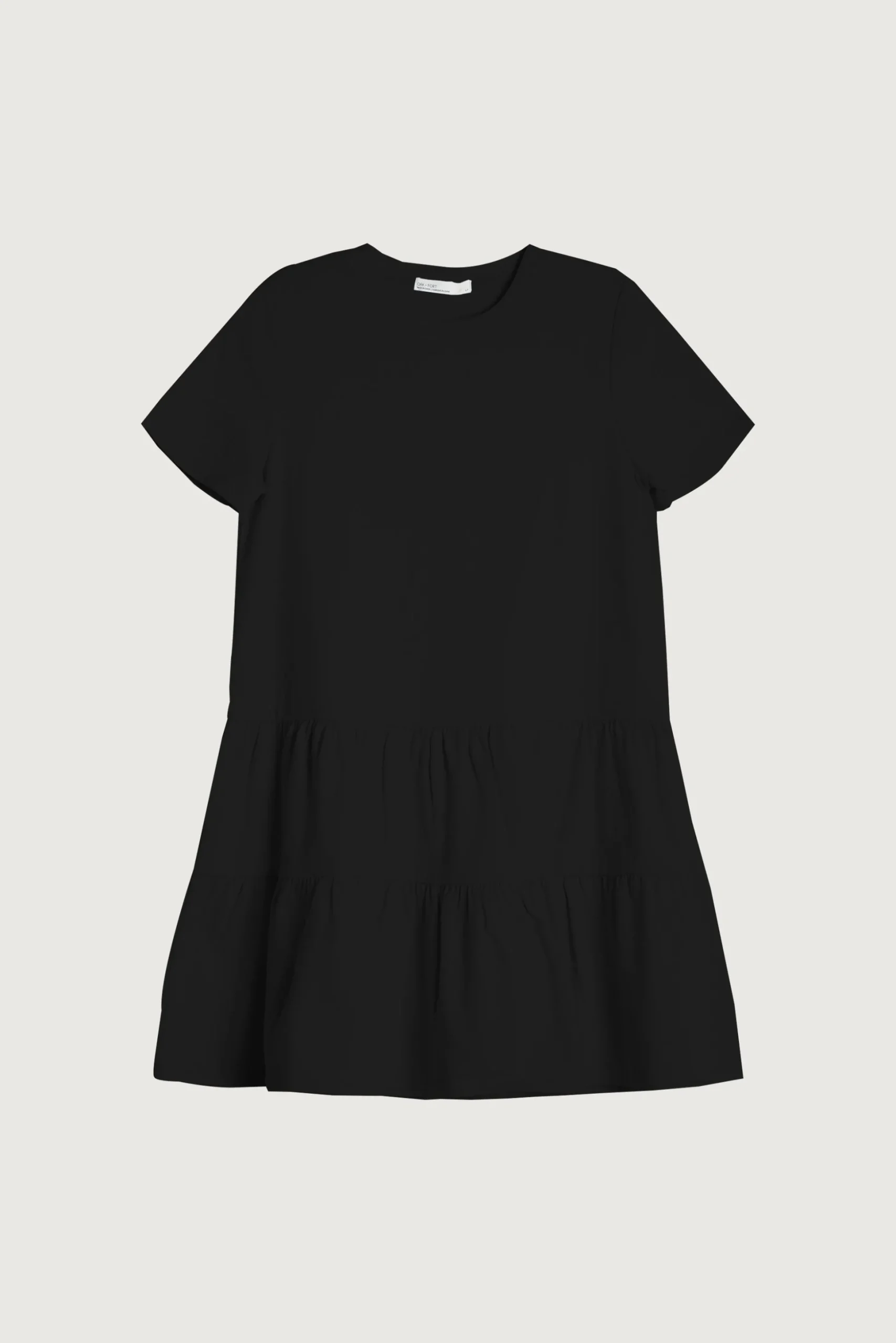 KNIT TIERED MINI DRESS