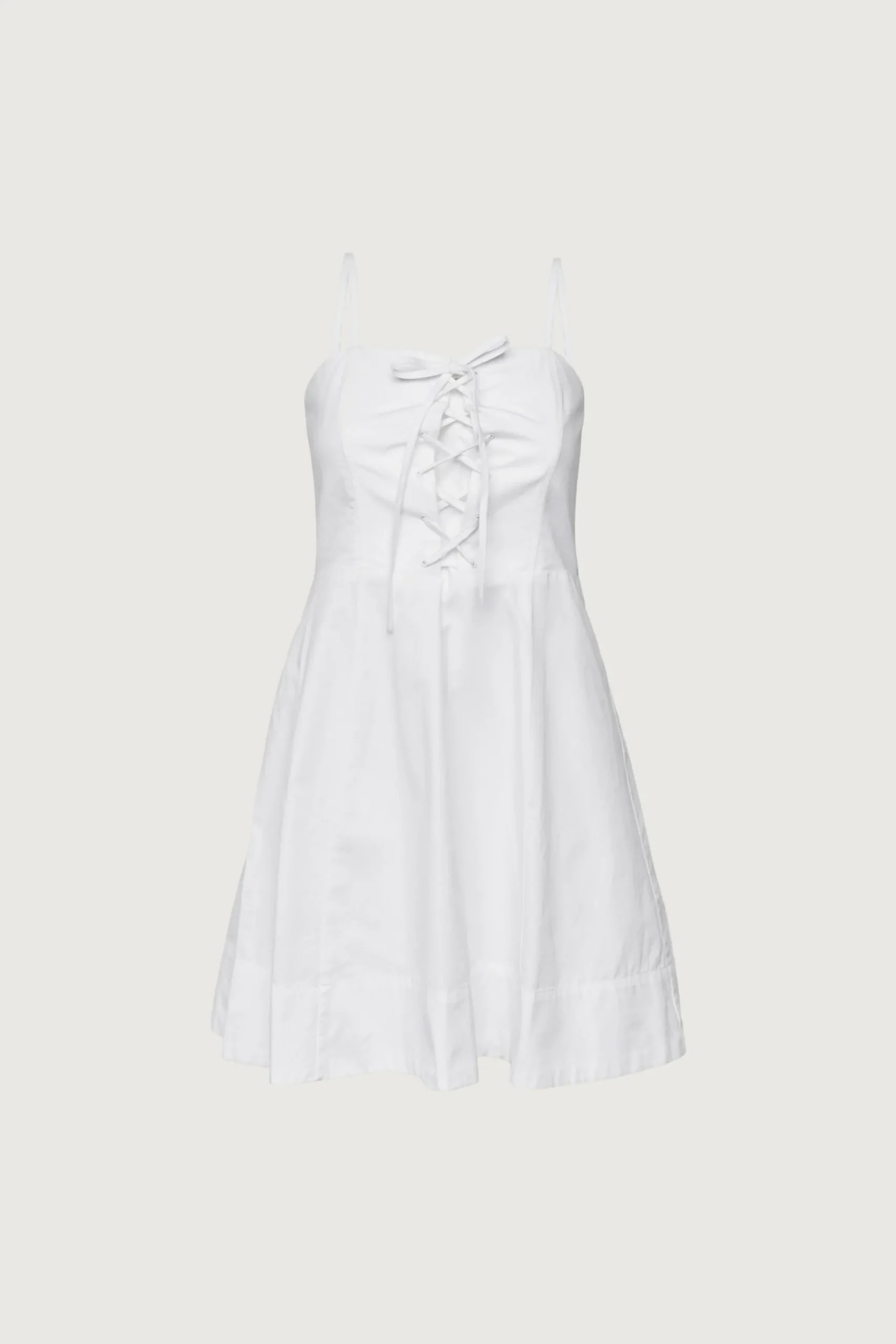LACE-UP BUSTIER MINI DRESS
