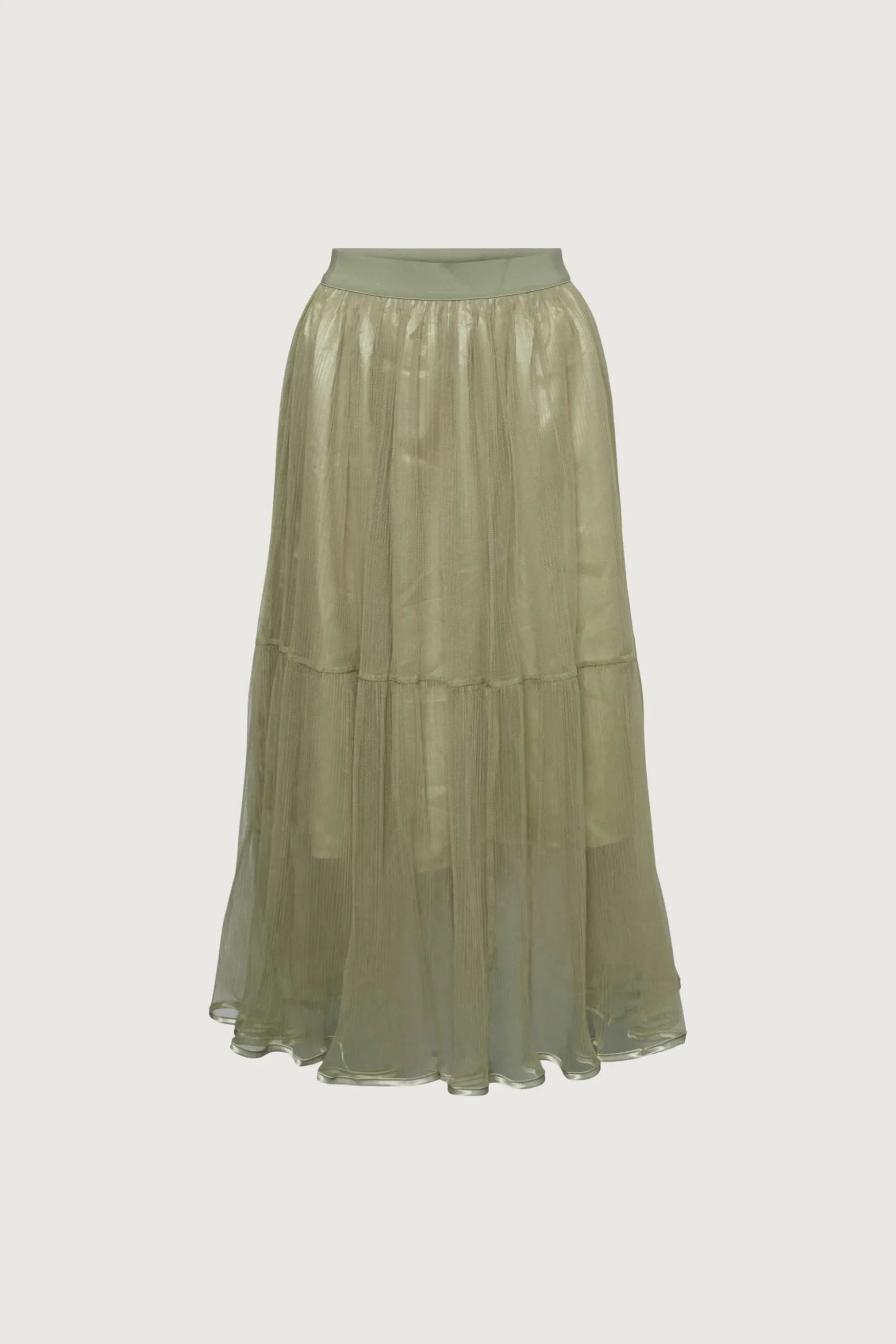 LAYERED TULLE MIDI SKIRT