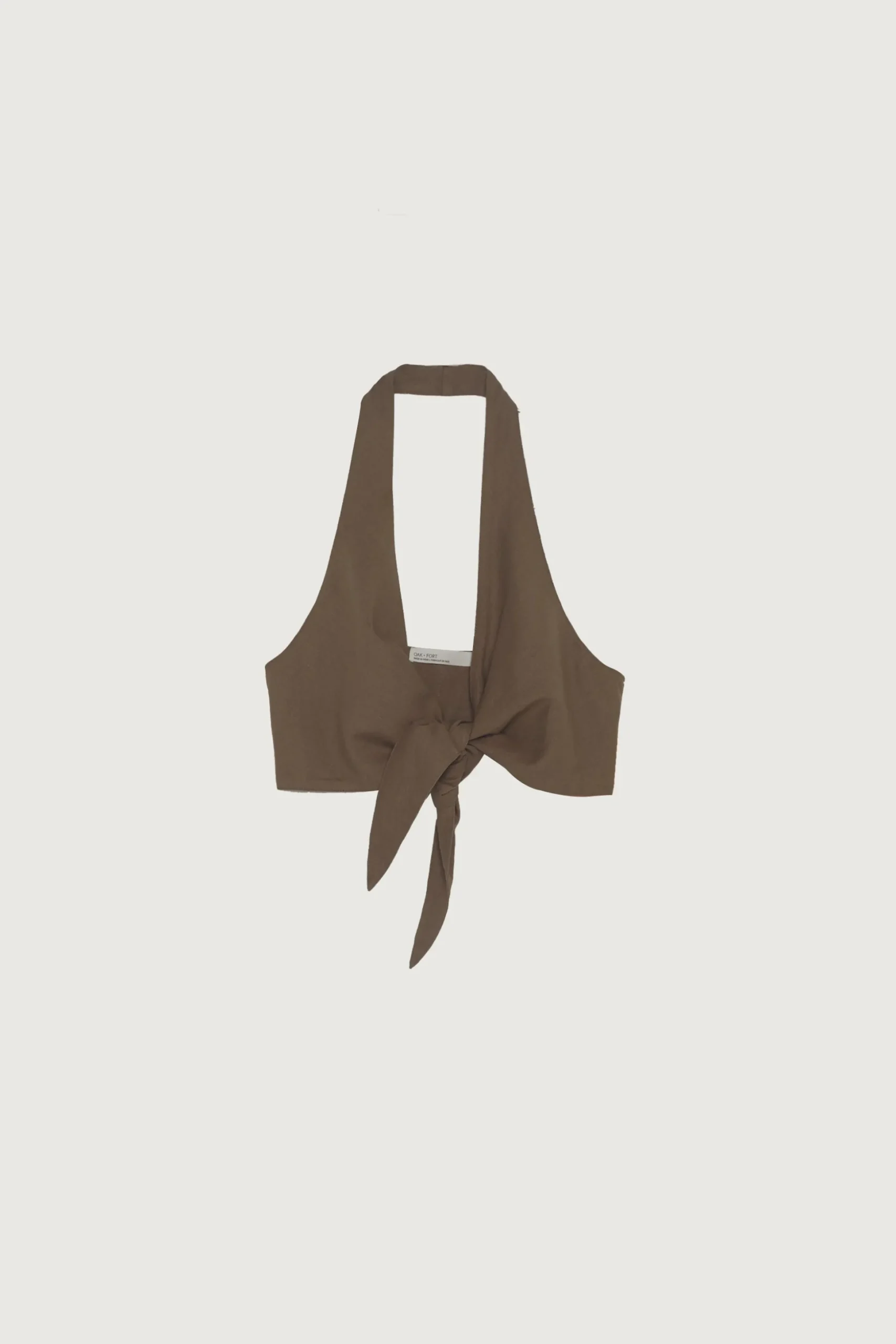 LINEN BLEND FRONT TIE TOP