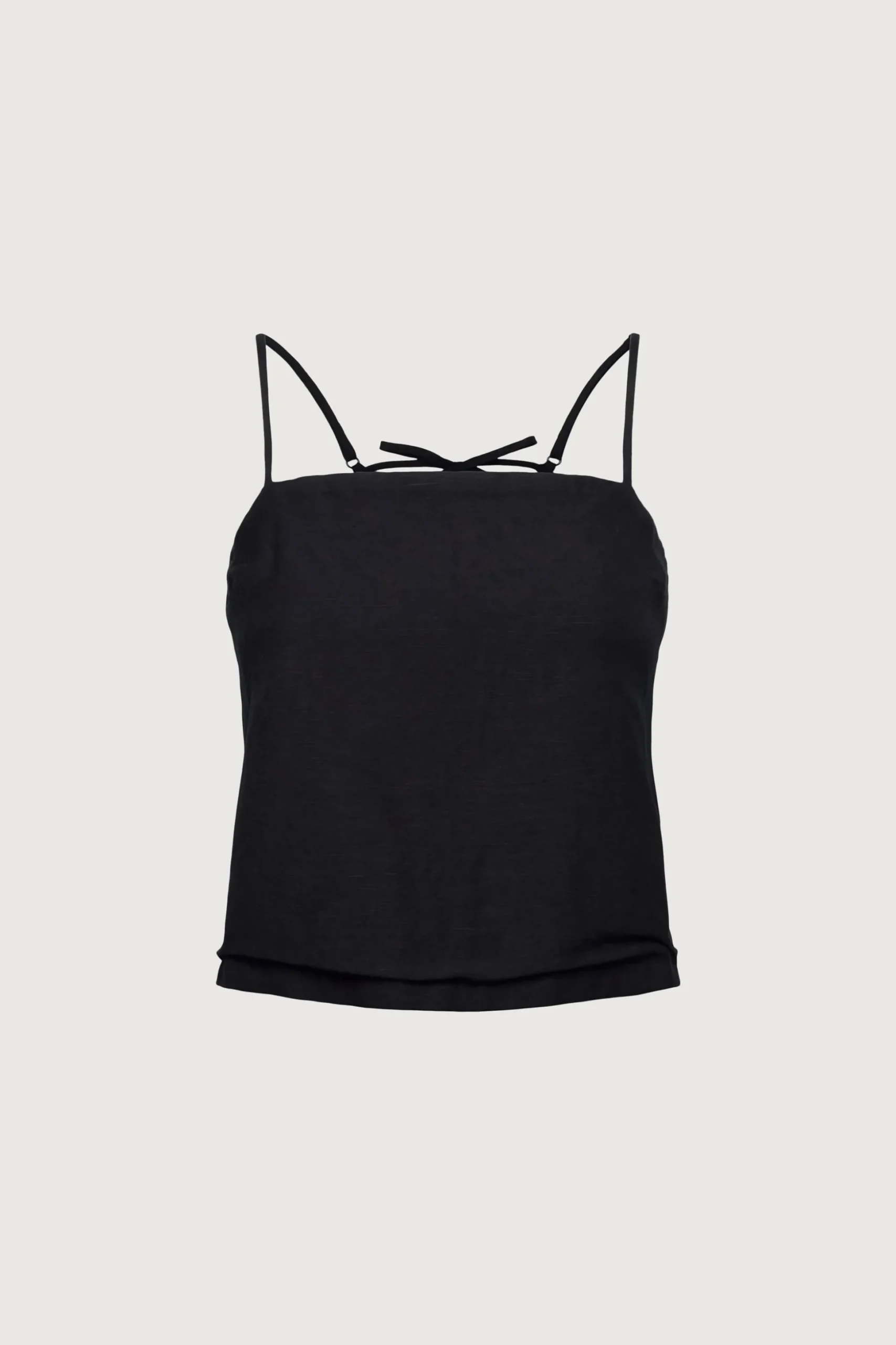 LINEN BLEND OPEN BACK TANK TOP
