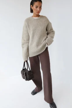 LONG LENGTH 30" TWILL WIDE LEG PANT